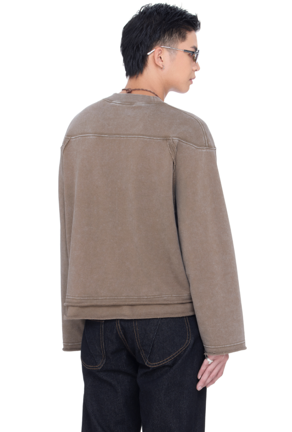 BEUTER® MOSS CREWNECK SWEATER - MOSSY GREEN