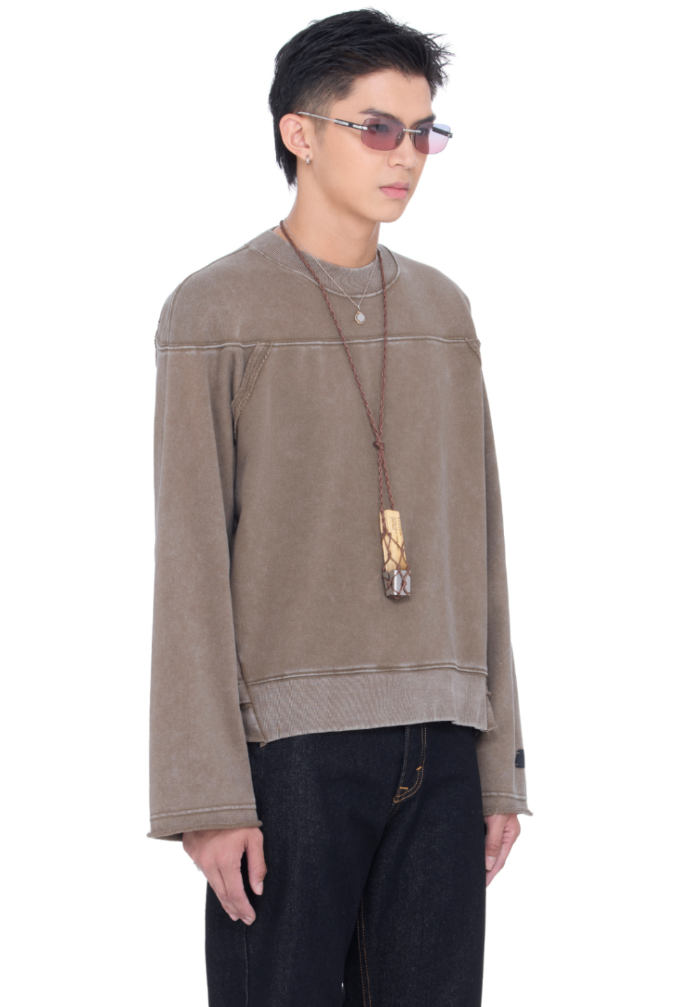 BEUTER® MOSS CREWNECK SWEATER - MOSSY GREEN
