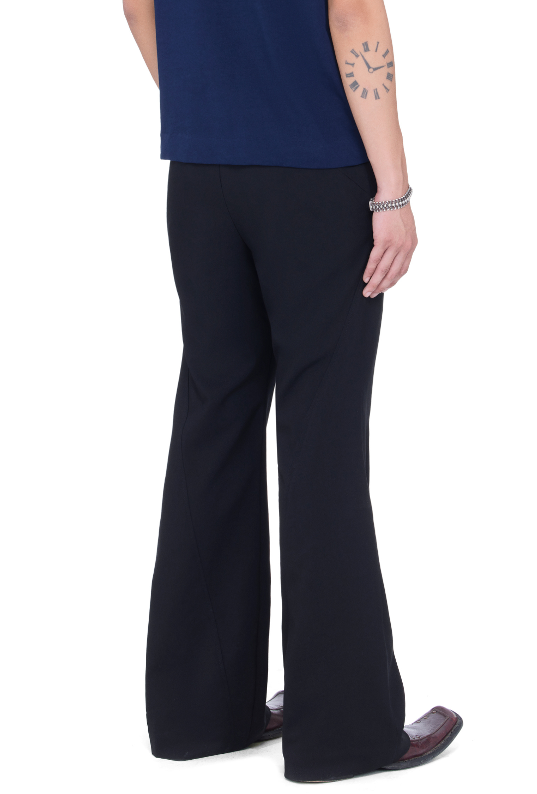BEUTER® BLACK TECHNICAL FLARED TROUSERS