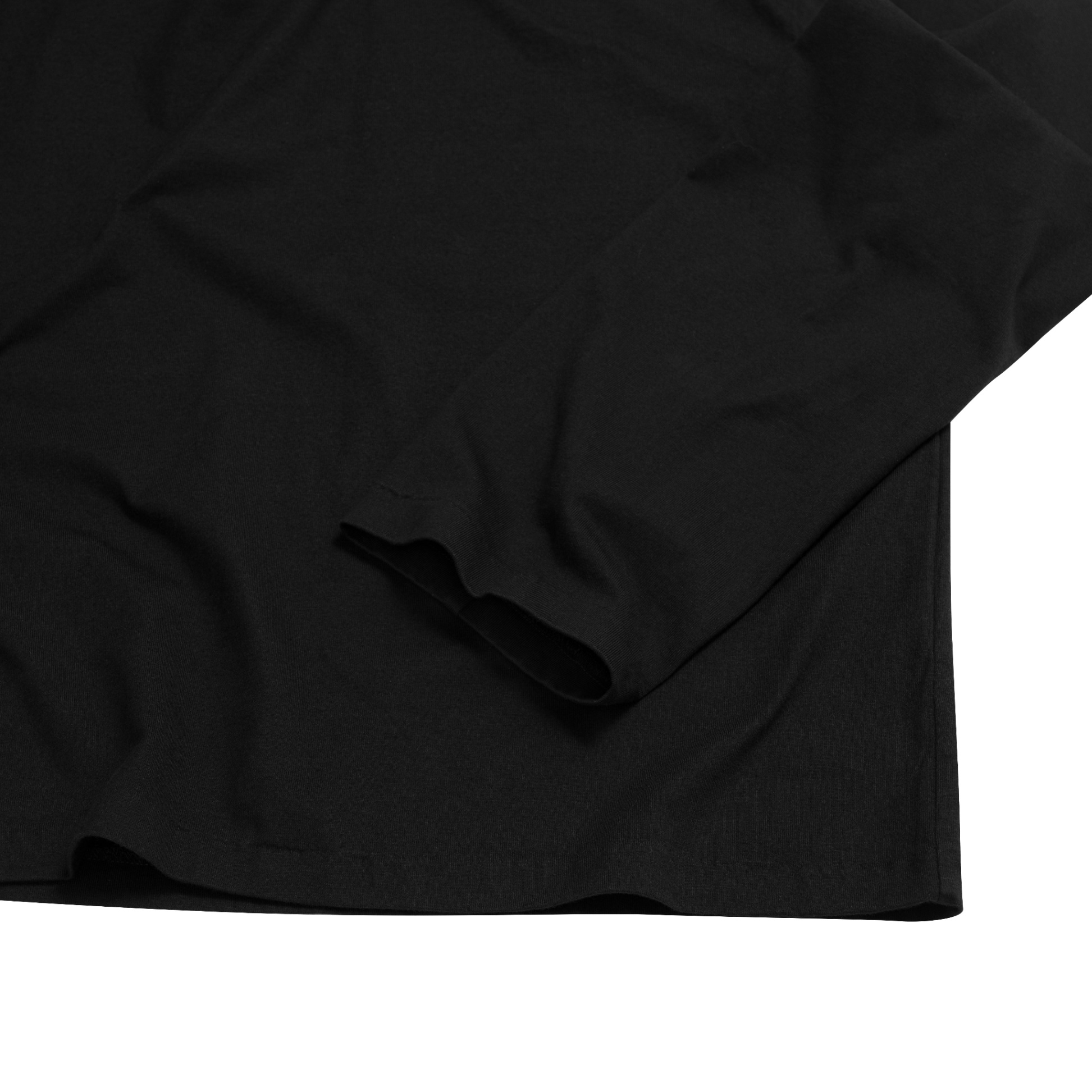 BEUTER® BLANK BLACK BOXY V-NECK LONG SLEEVE T-SHIRT