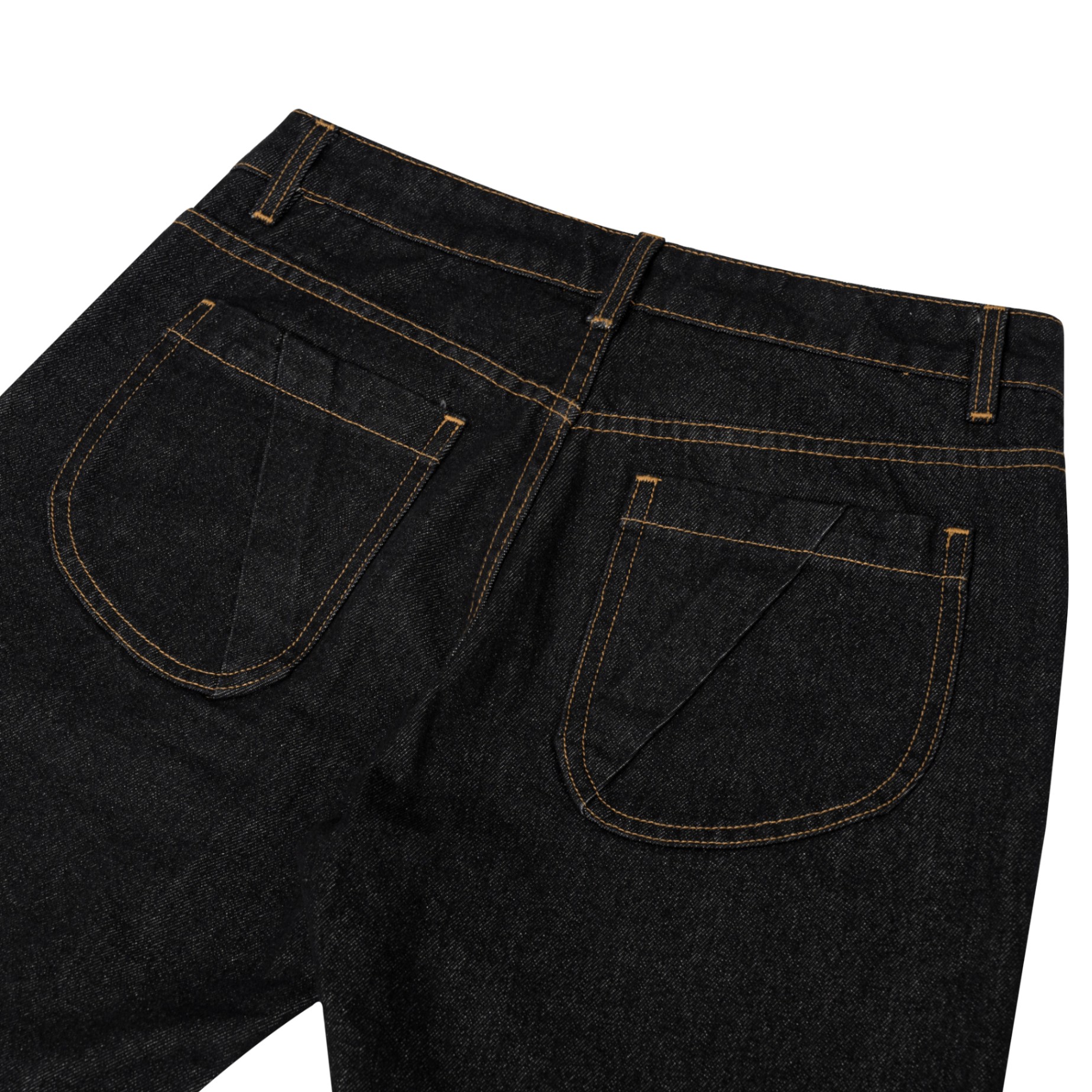 BEUTER® GREY FLARE RAW DENIM JEANS