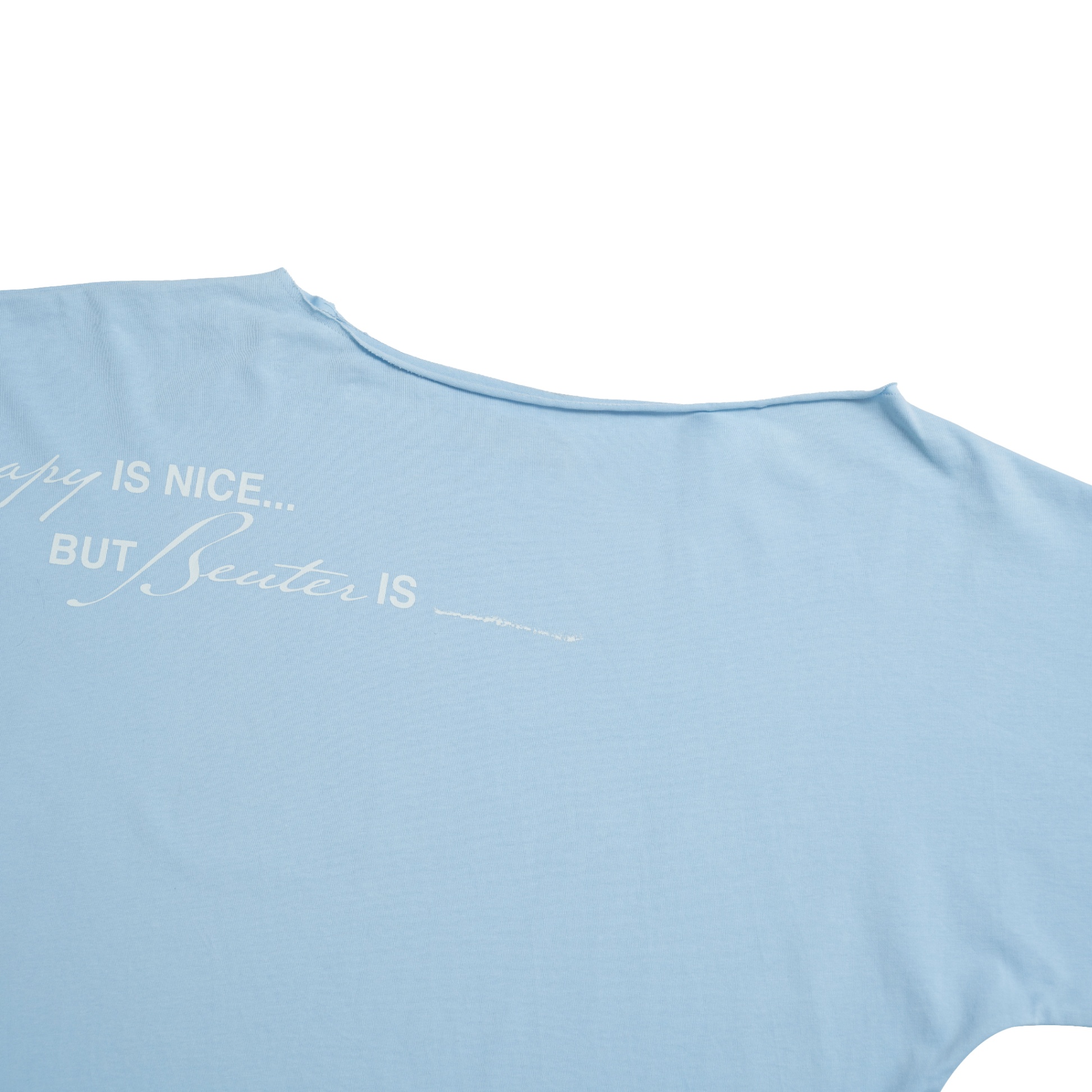 BEUTER® SPIRITUAL ADVISOR BLUE OFF SHOULDER T-SHIRT