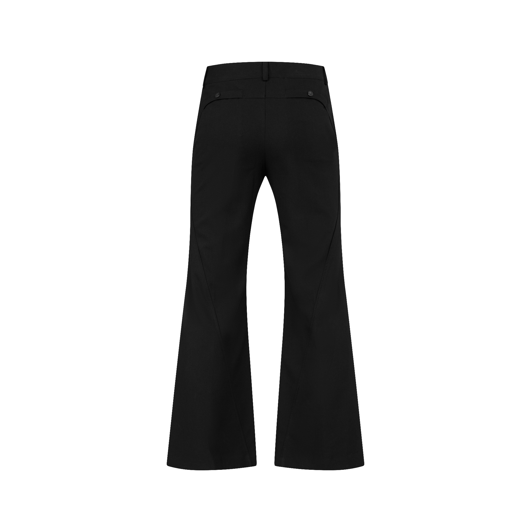BEUTER® BLACK TECHNICAL FLARED TROUSERS