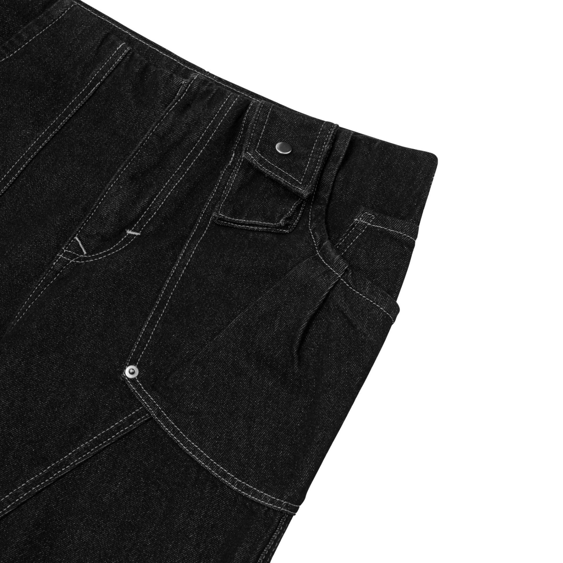 BEUTER® WMNS GREY WIDE FLARE RAW DENIM JEANS