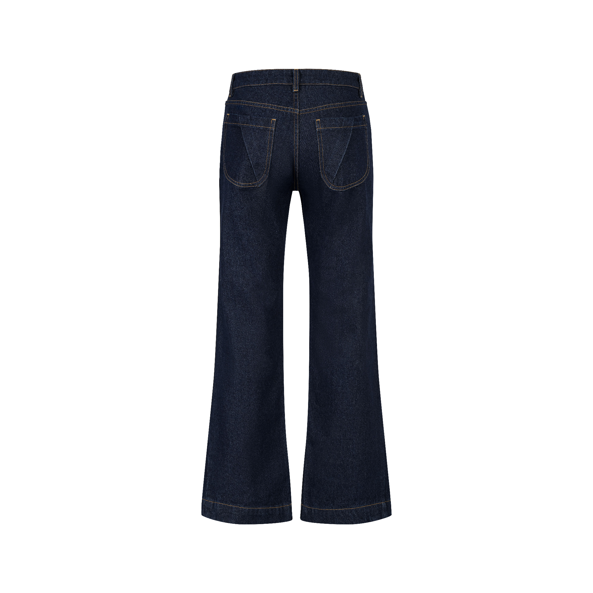 BEUTER® NAVY BLUE FLARE RAW DENIM JEANS