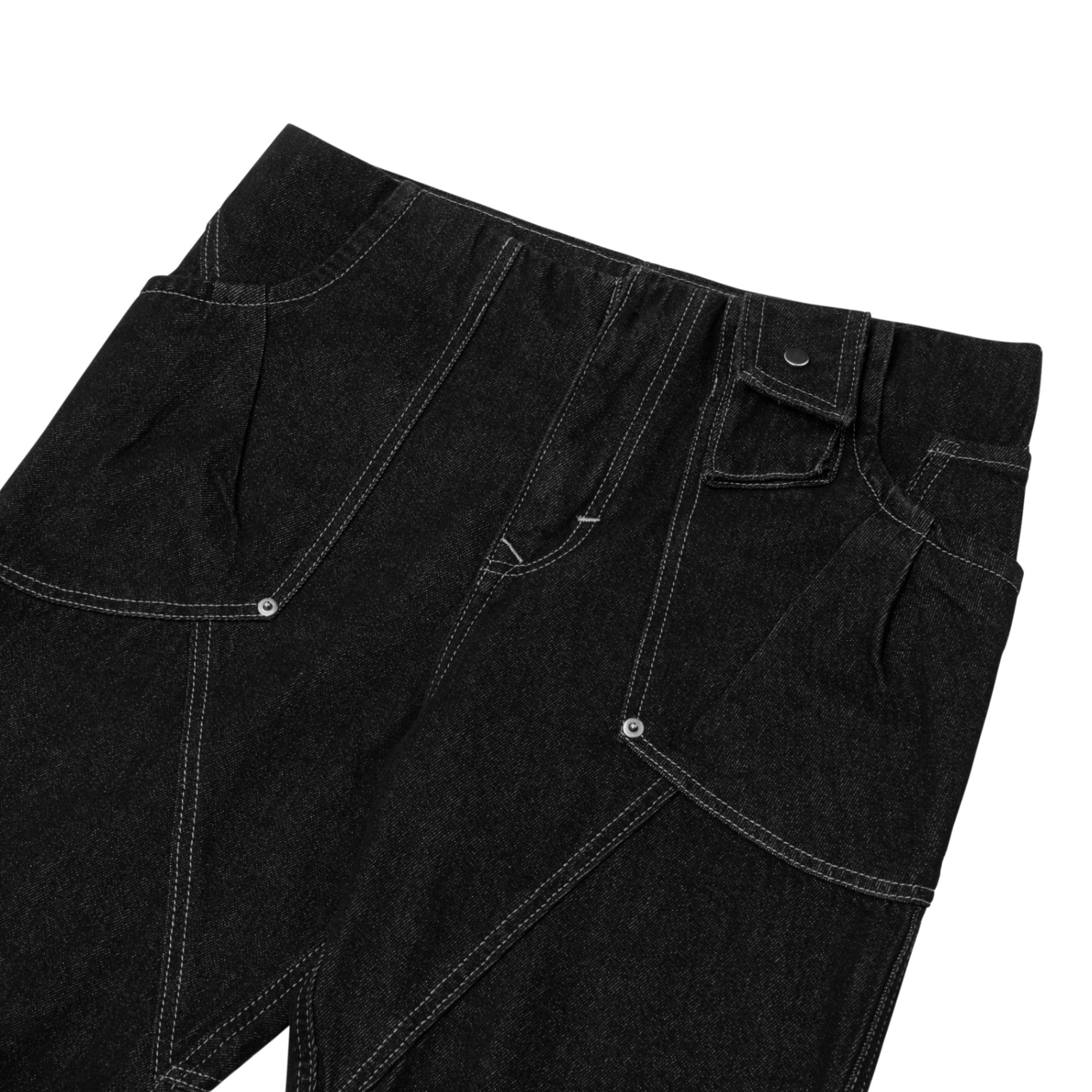 BEUTER® WMNS GREY WIDE FLARE RAW DENIM JEANS