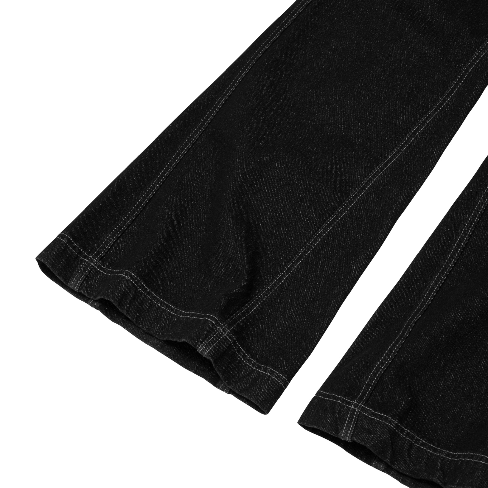 BEUTER® WMNS GREY WIDE FLARE RAW DENIM JEANS