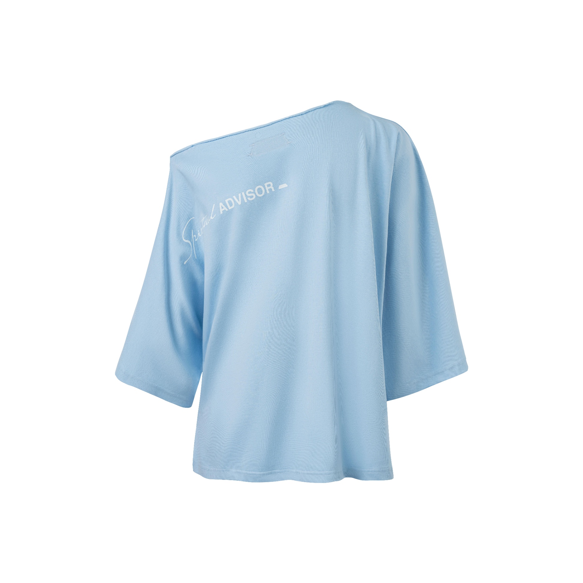 BEUTER® SPIRITUAL ADVISOR BLUE OFF SHOULDER T-SHIRT