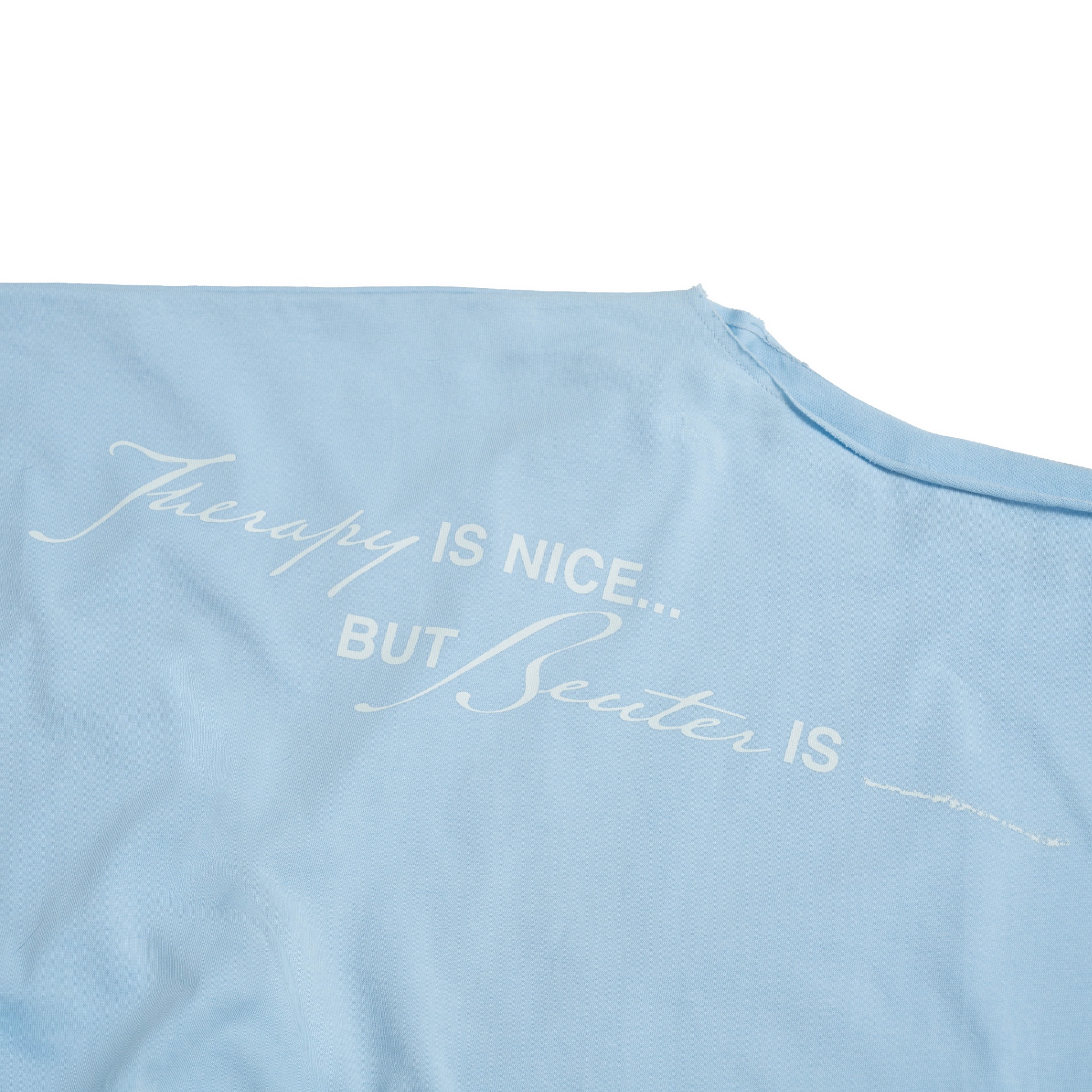 BEUTER® SPIRITUAL ADVISOR BLUE OFF SHOULDER T-SHIRT