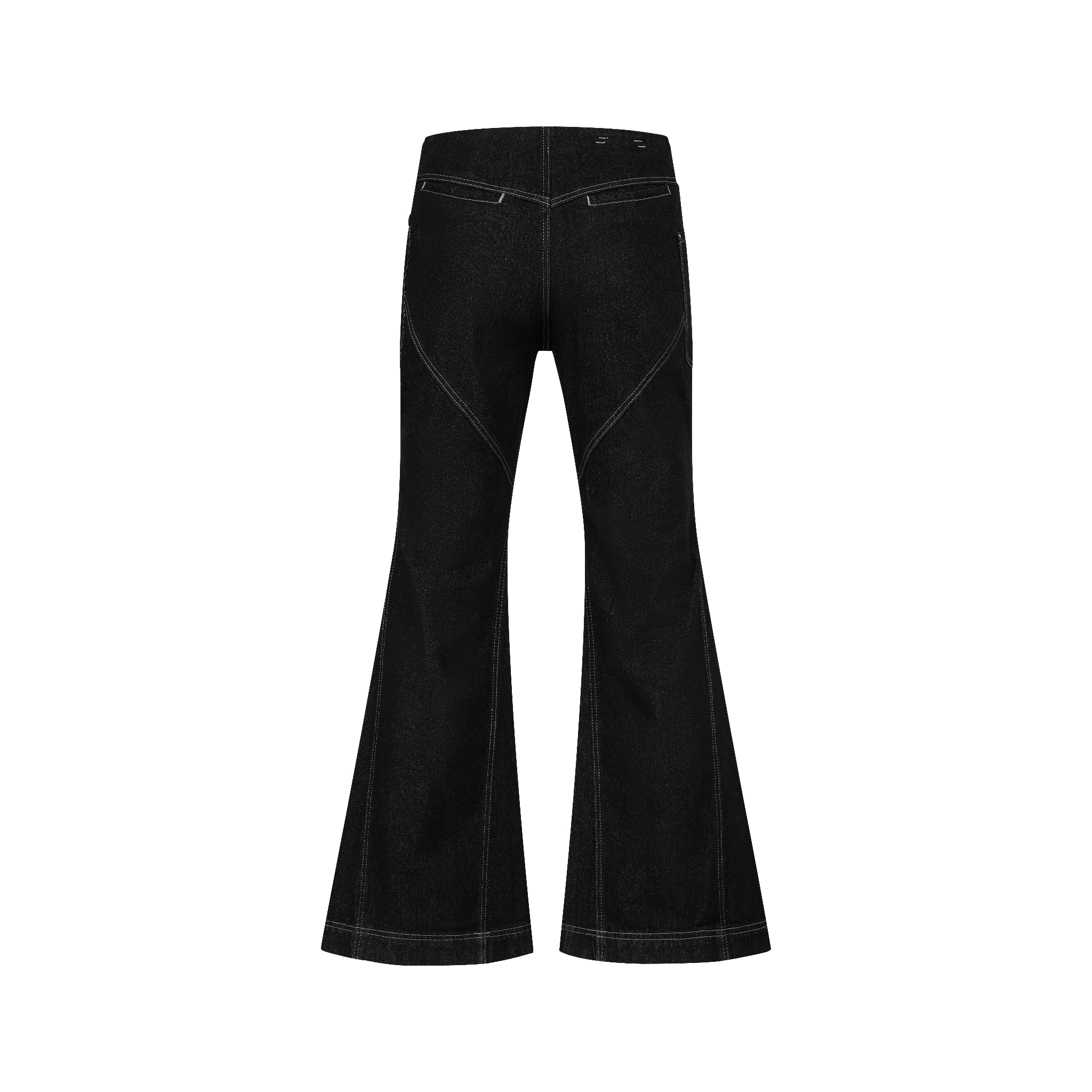 BEUTER® WMNS GREY WIDE FLARE RAW DENIM JEANS