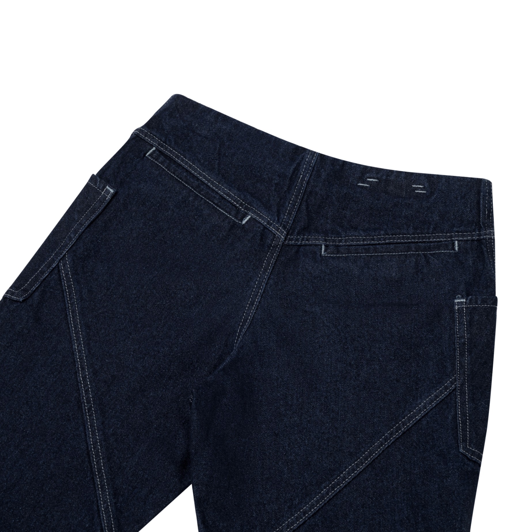 BEUTER® WMNS NAVY WIDE FLARE RAW DENIM JEANS