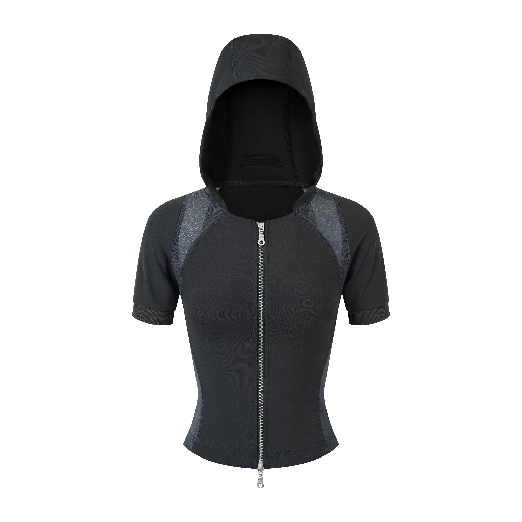 BEUTER® WMNS ZIP UP DARK GREY HOODED SHIRT