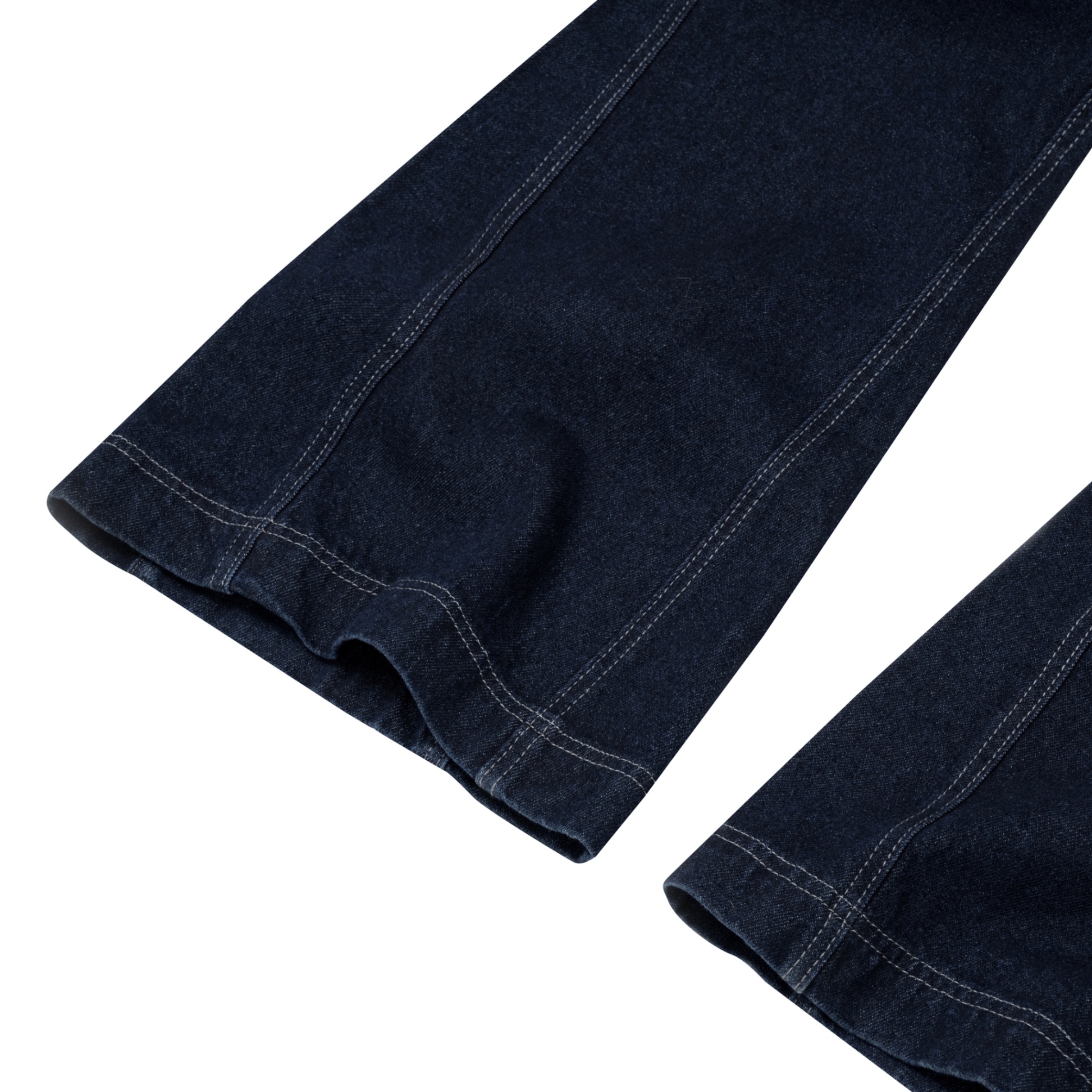 BEUTER® WMNS NAVY WIDE FLARE RAW DENIM JEANS