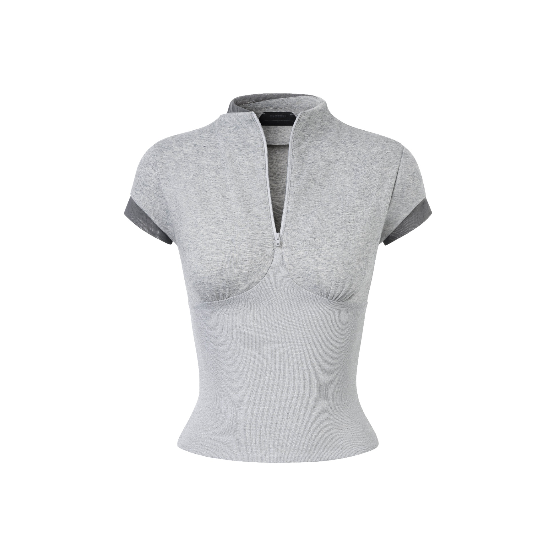 BEUTER® WMNS GREY HALF ZIP TOP