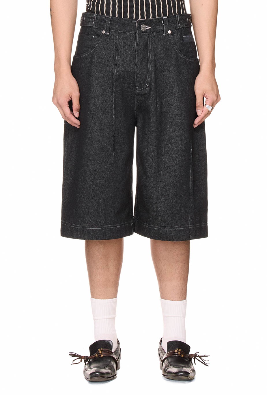 BEUTER® DENIM SHORTS - BLACK