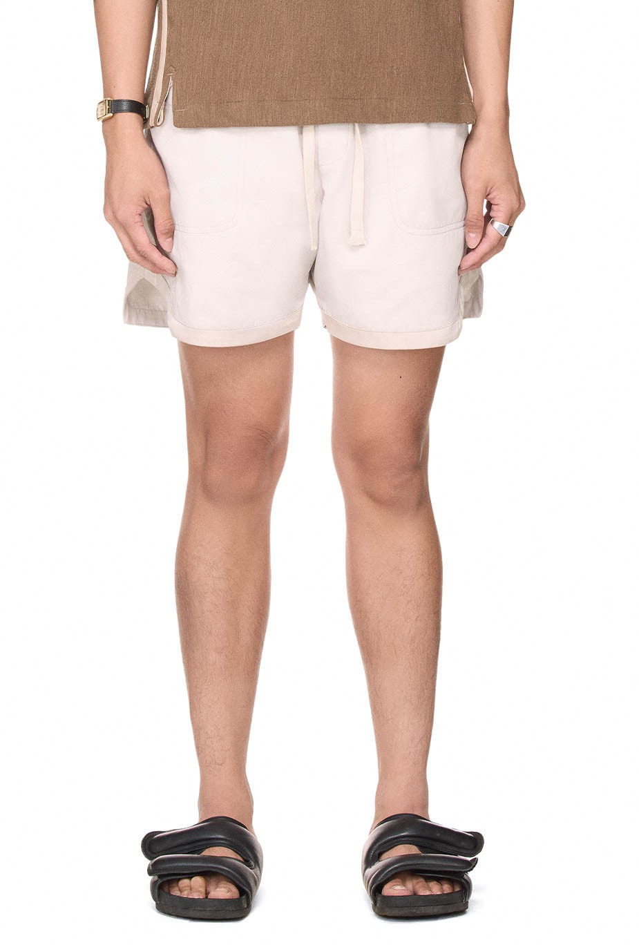 BEUTER® RELAXED SUITE SHORTS - CREAM