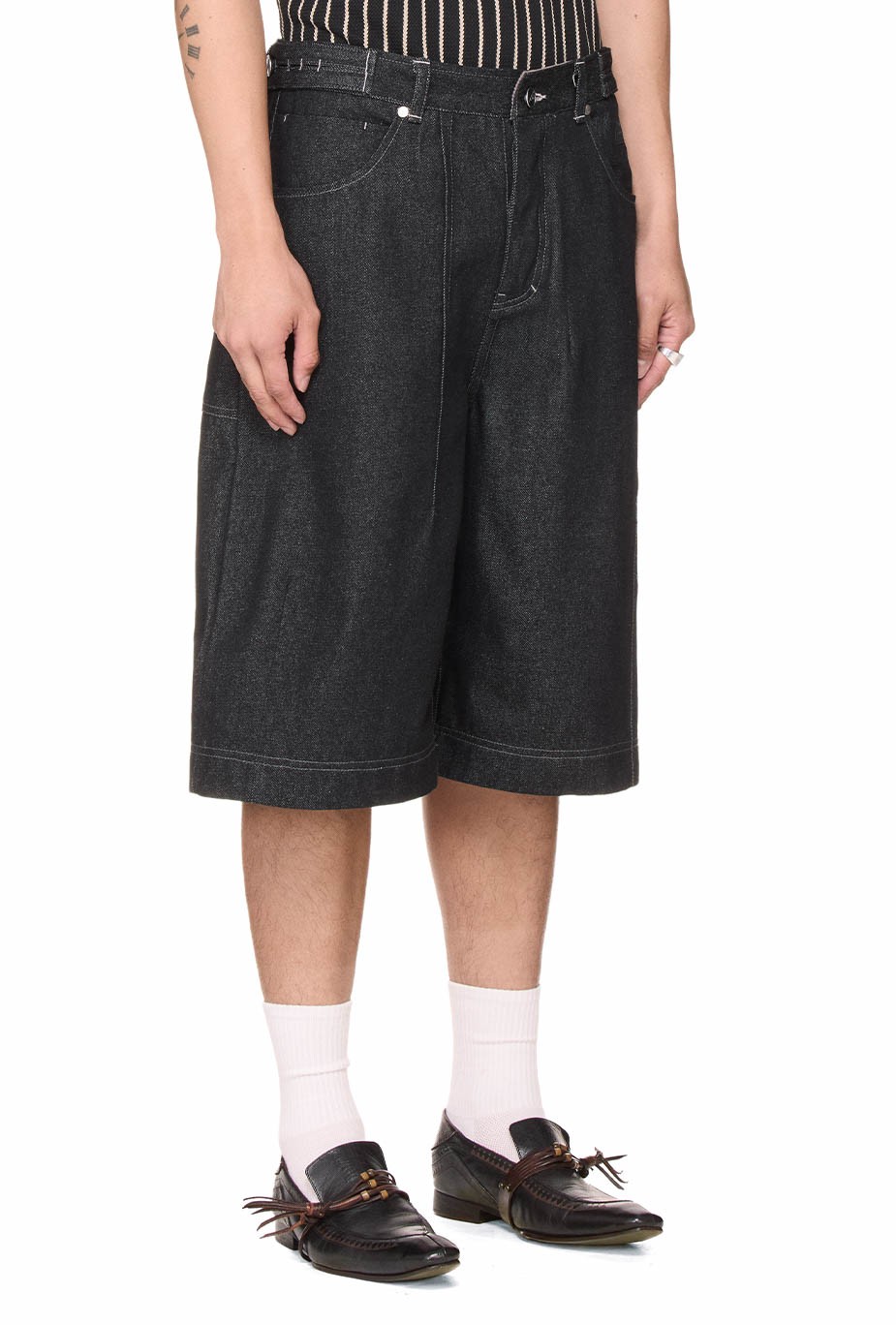 BEUTER® DENIM SHORTS - BLACK