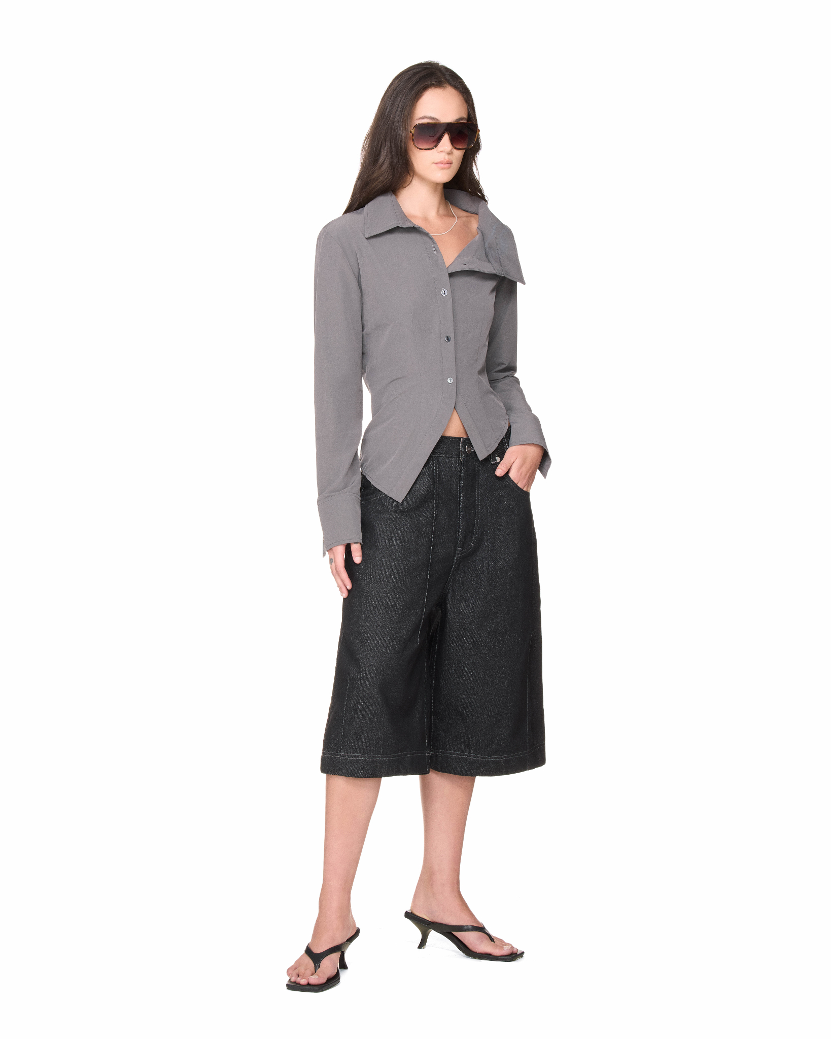 BEUTER® WMNS ASYMMETRIC SHIRT - GREY