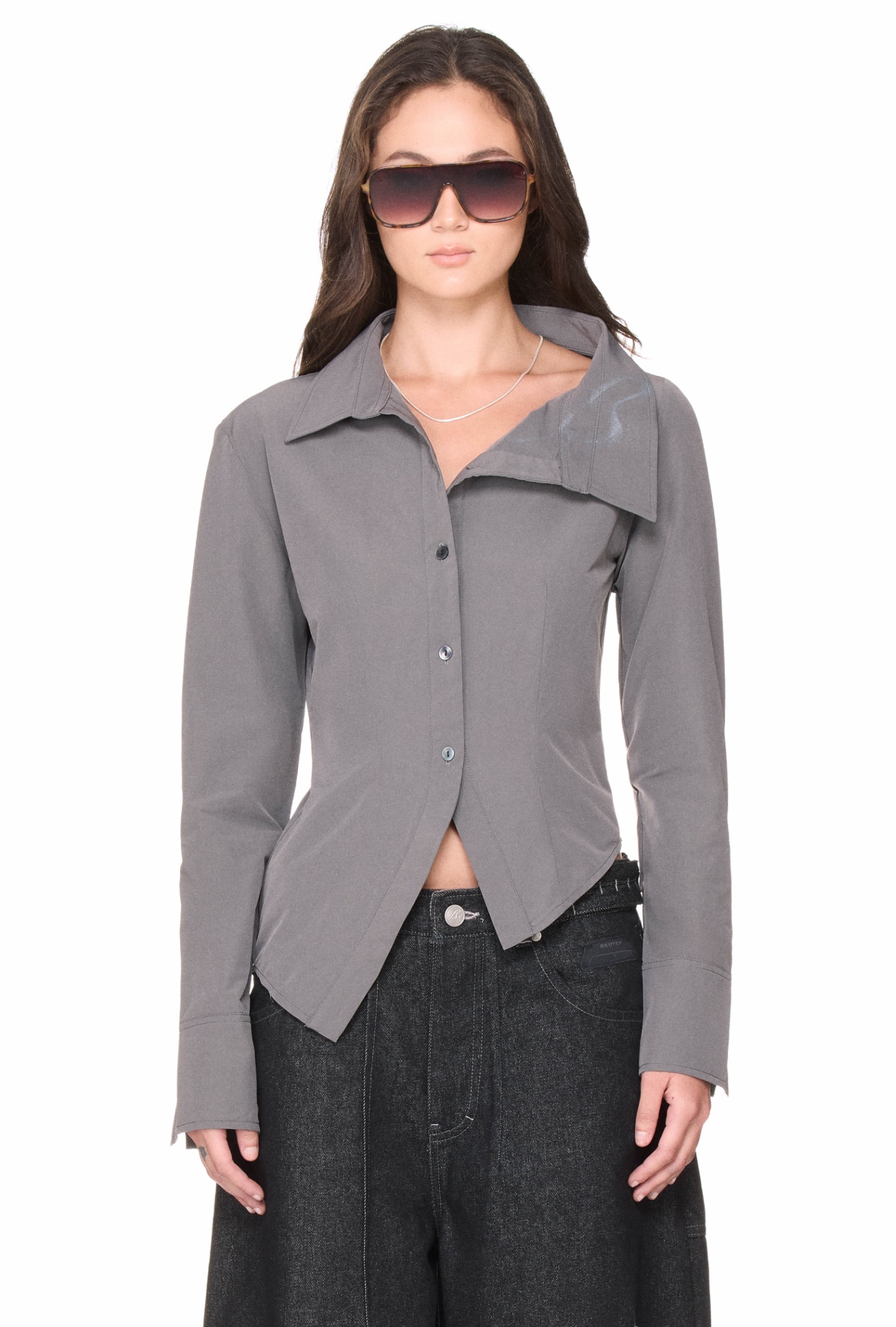 BEUTER® WMNS ASYMMETRIC SHIRT - GREY