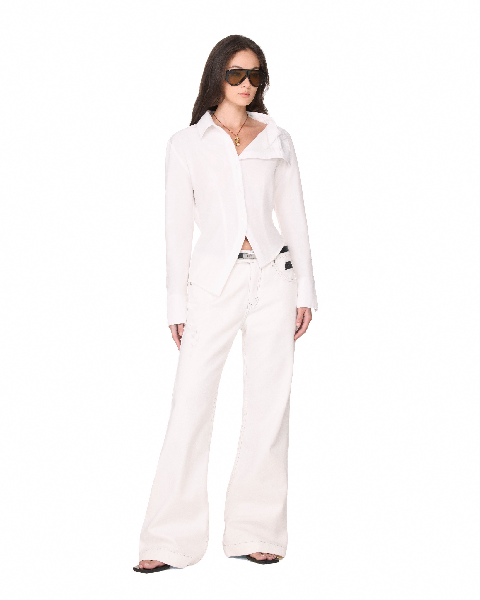 BEUTER® WMNS ASYMMETRIC SHIRT - OFF-WHITE