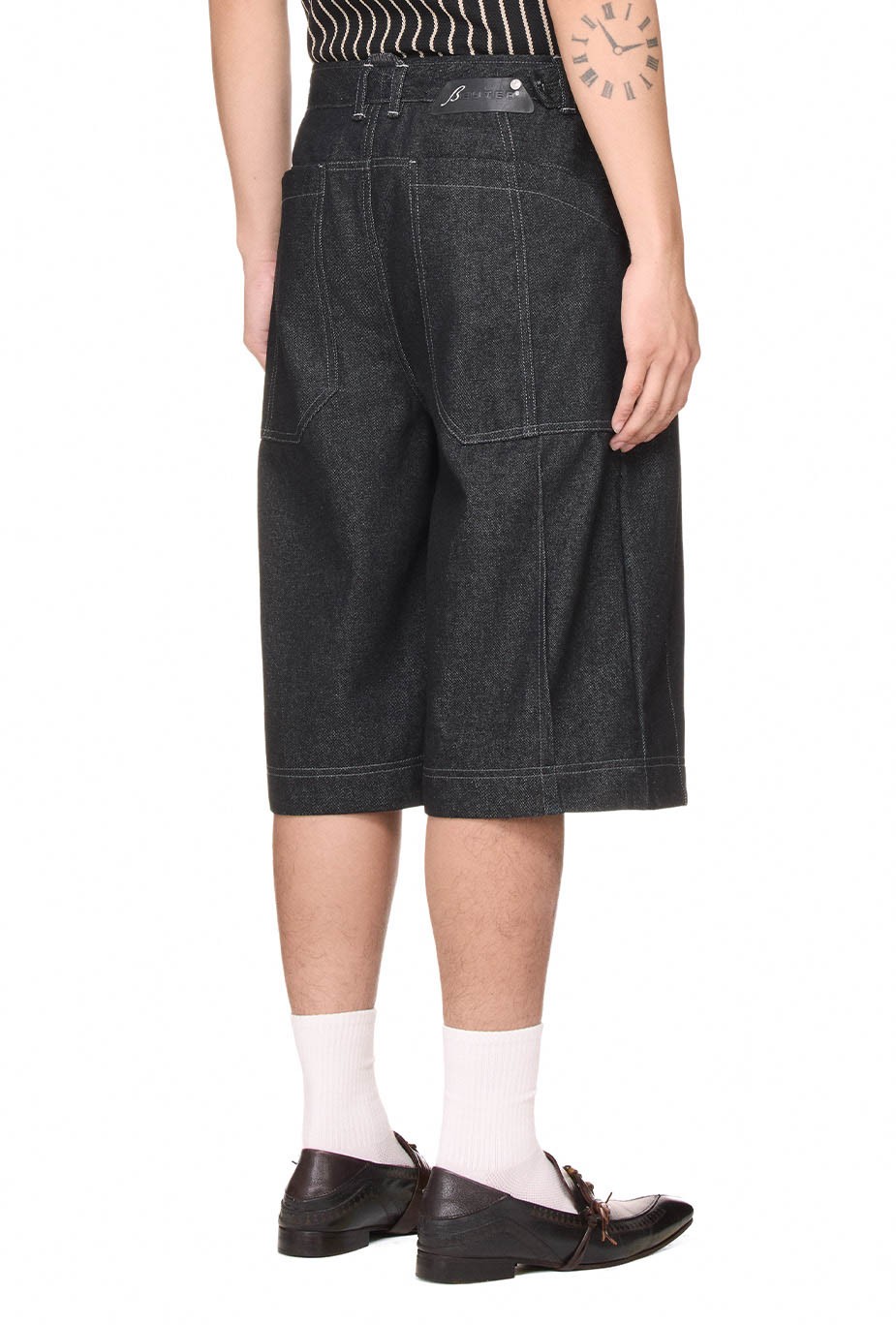 BEUTER® DENIM SHORTS - BLACK