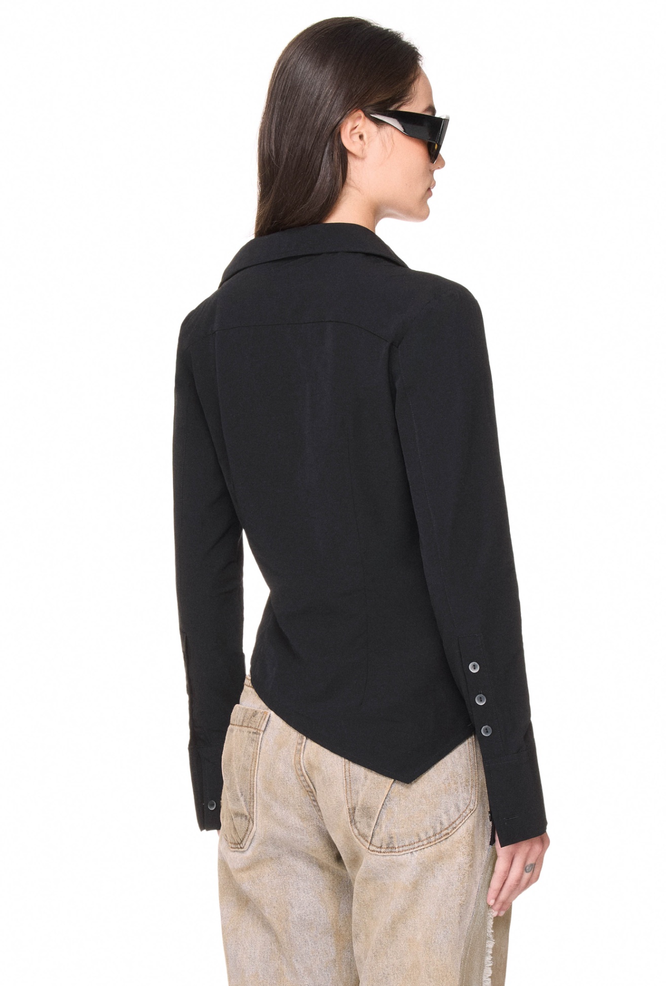 BEUTER® WMNS ASYMMETRIC SHIRT - BLACK