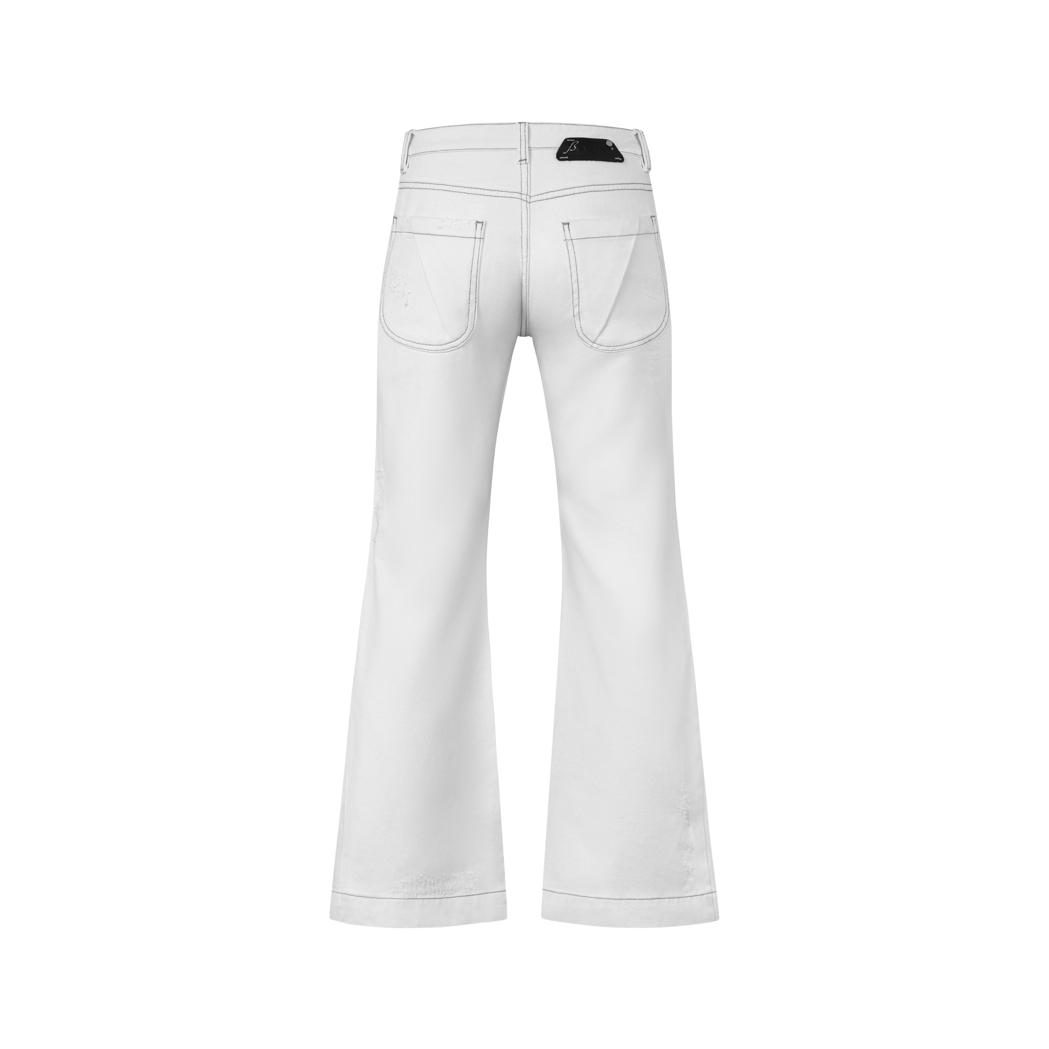BEUTER® FLARE RAW DENIM JEANS - OFF-WHITE