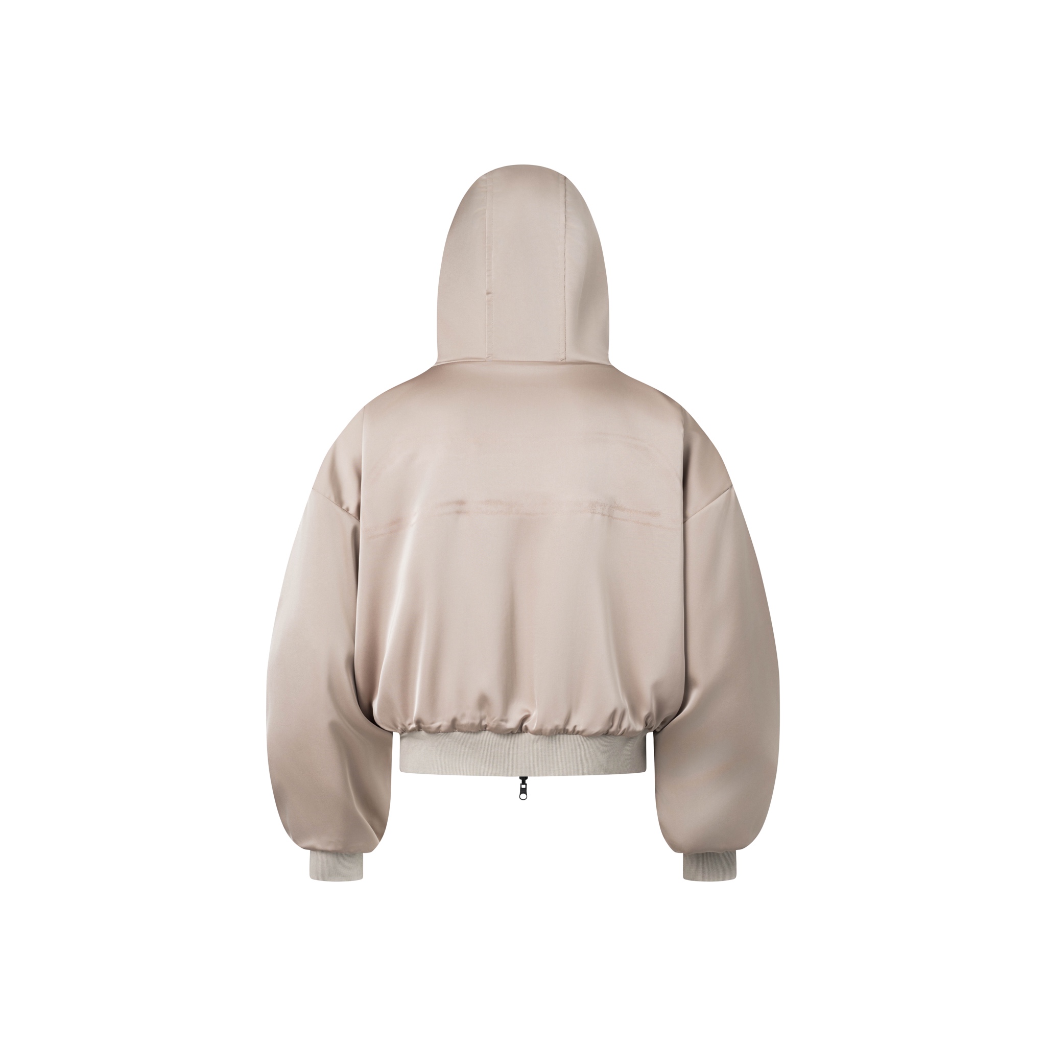 BEUTER® REVERSIBLE SILK ELBOW PATCH HOODIE - BEIGE