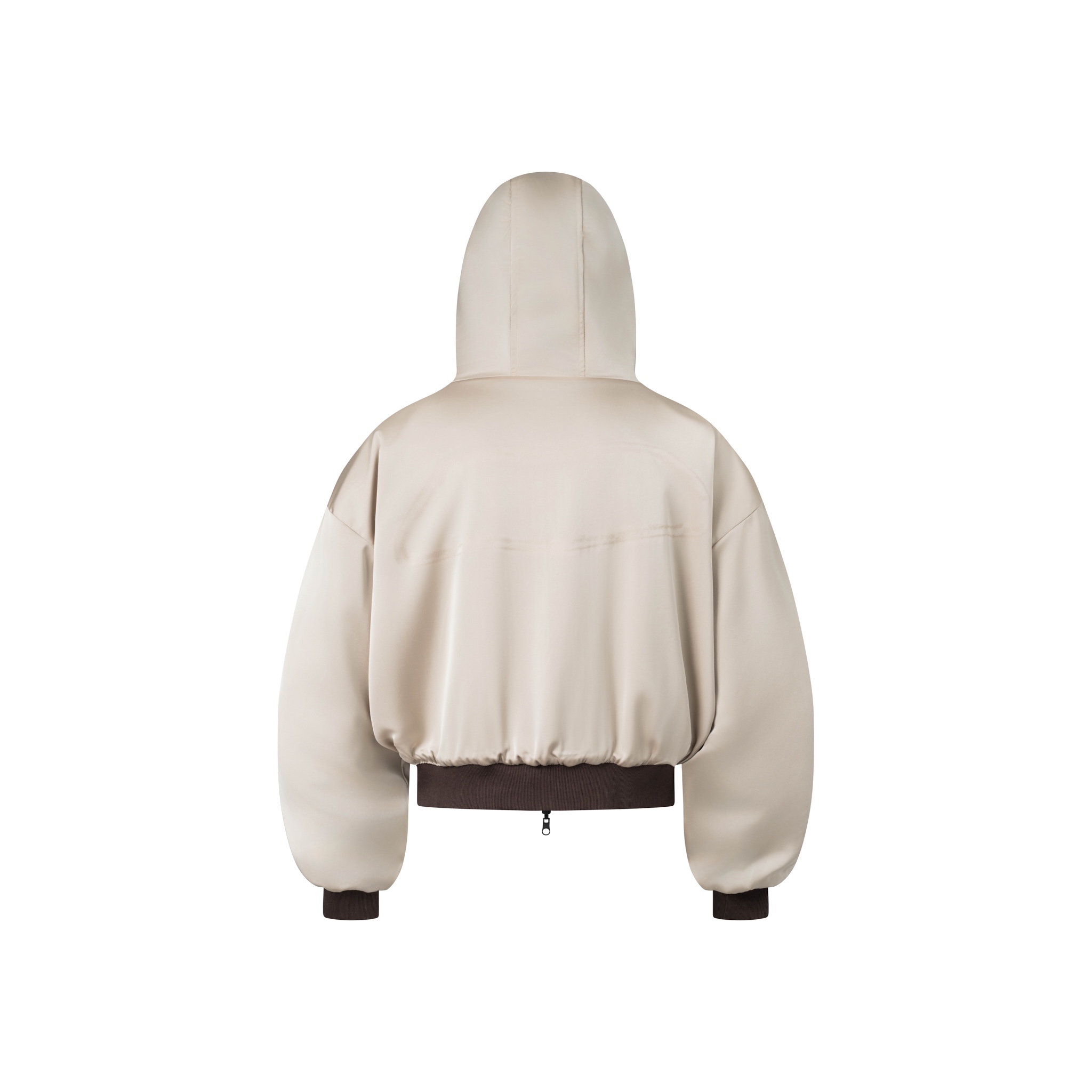 BEUTER® REVERSIBLE SILK ELBOW PATCH HOODIE - BROWN