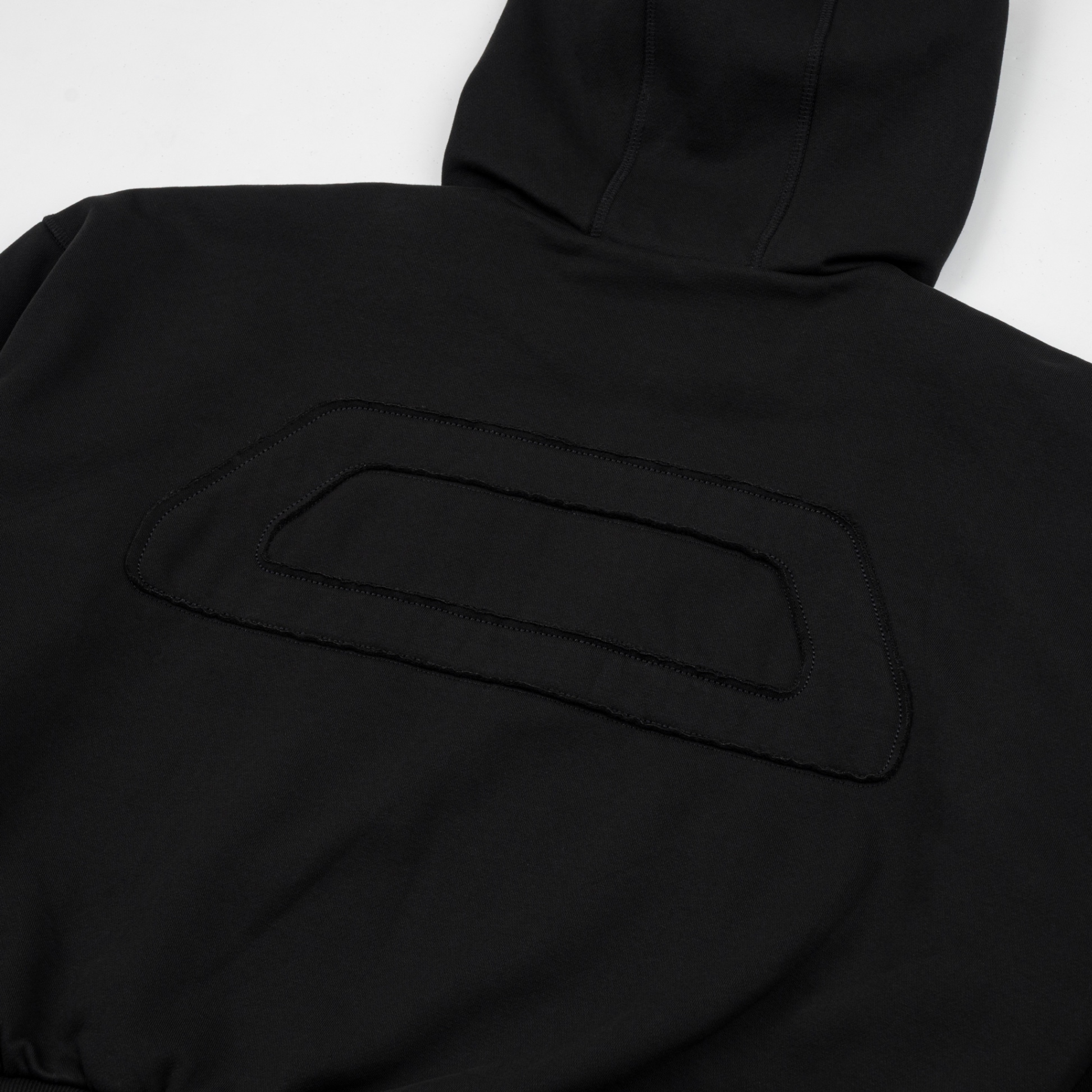 BEUTER® REVERSIBLE SILK ELBOW PATCH HOODIE - BLACK