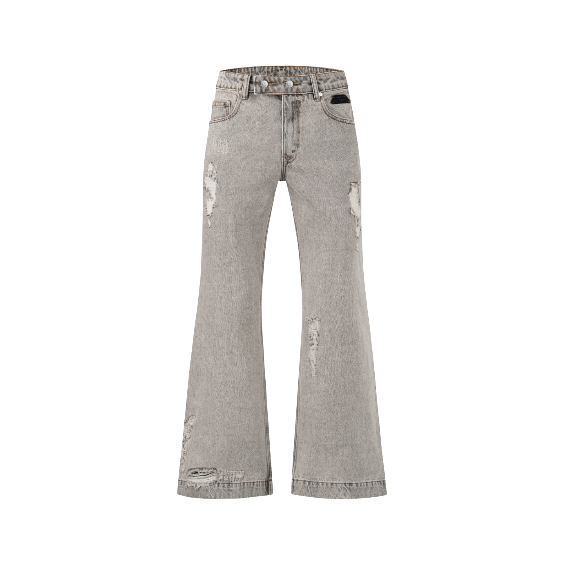 BEUTER® WASHED FLARE JEANS - GREY