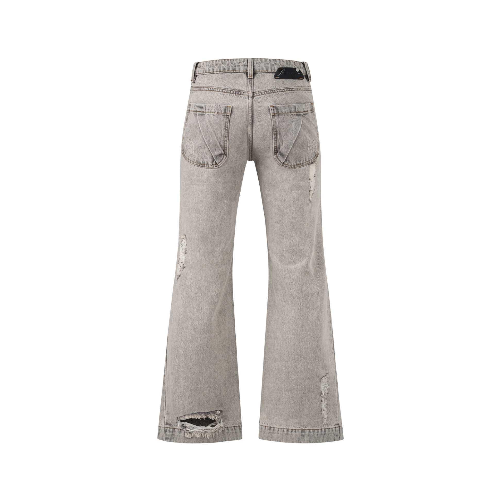 BEUTER® WASHED FLARE JEANS - GREY