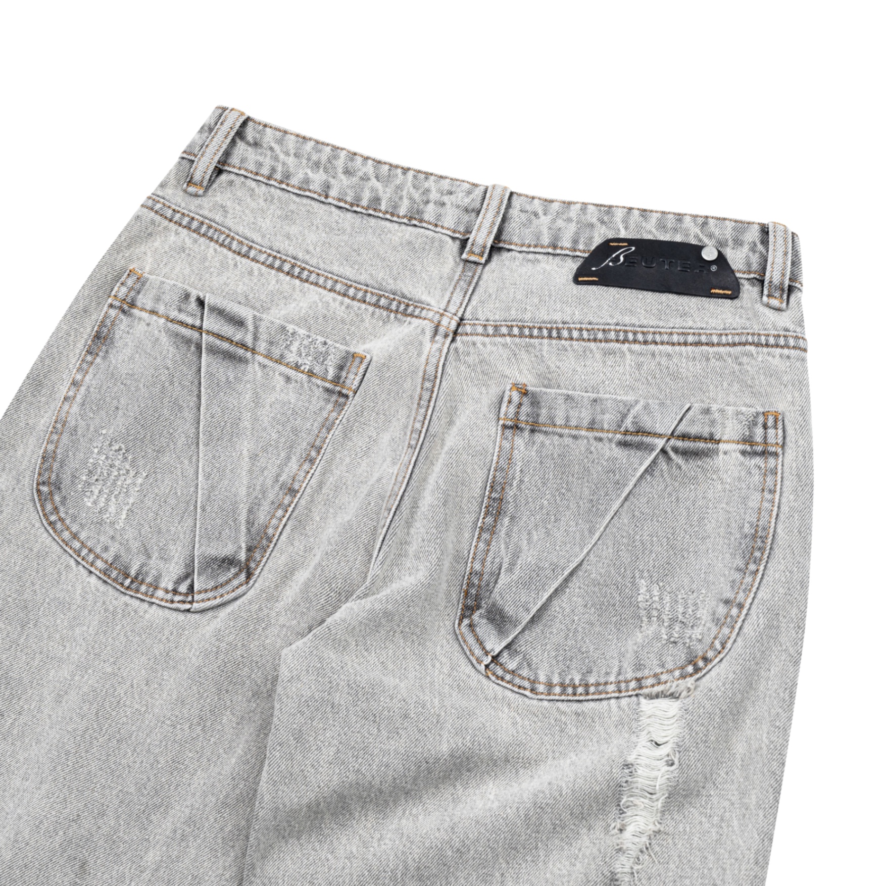 BEUTER® WASHED FLARE JEANS - GREY
