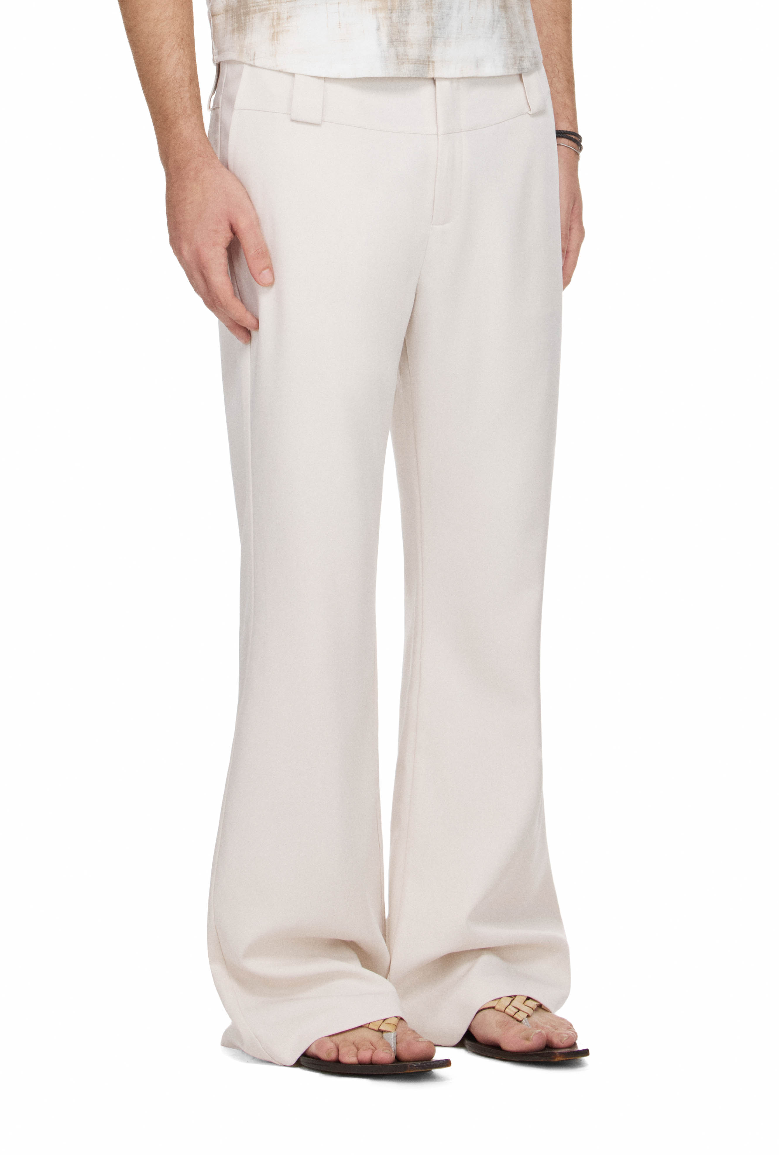 BEUTER® DOUBLE-WAIST FLARE PANTS - TAUPE