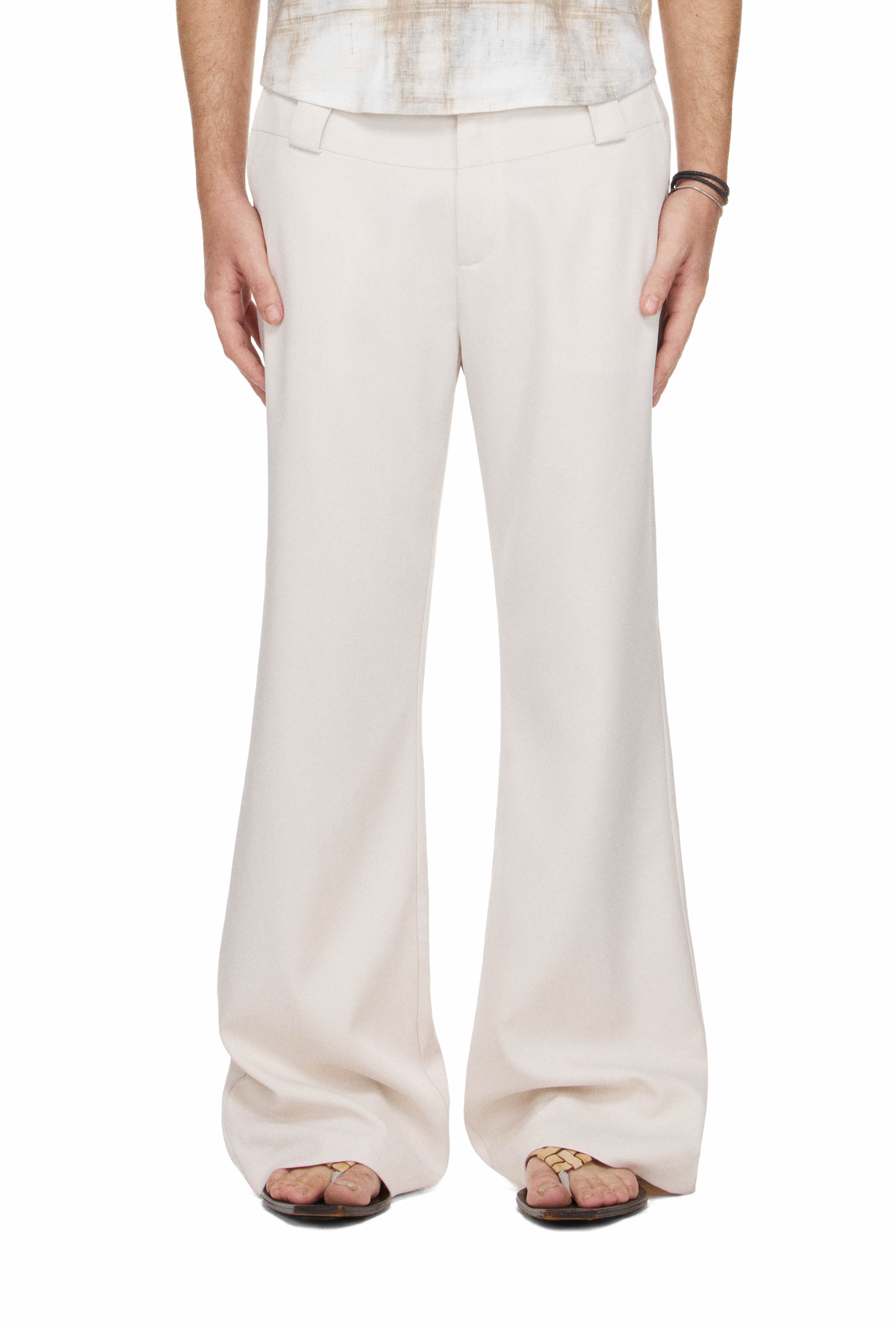 BEUTER® DOUBLE-WAIST FLARE PANTS - TAUPE