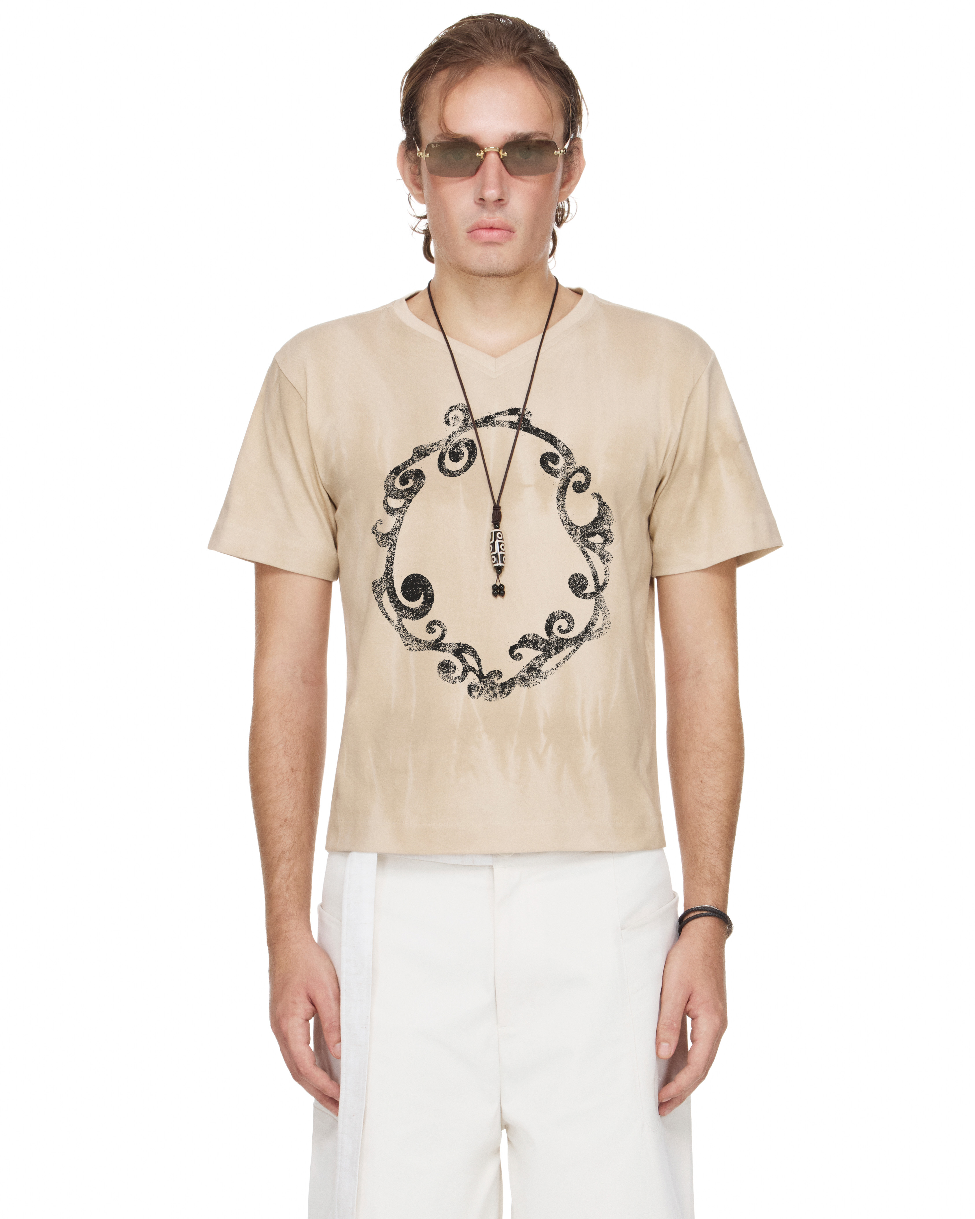 BEUTER® MS CLASSIC V-NECK T-SHIRT - SAND