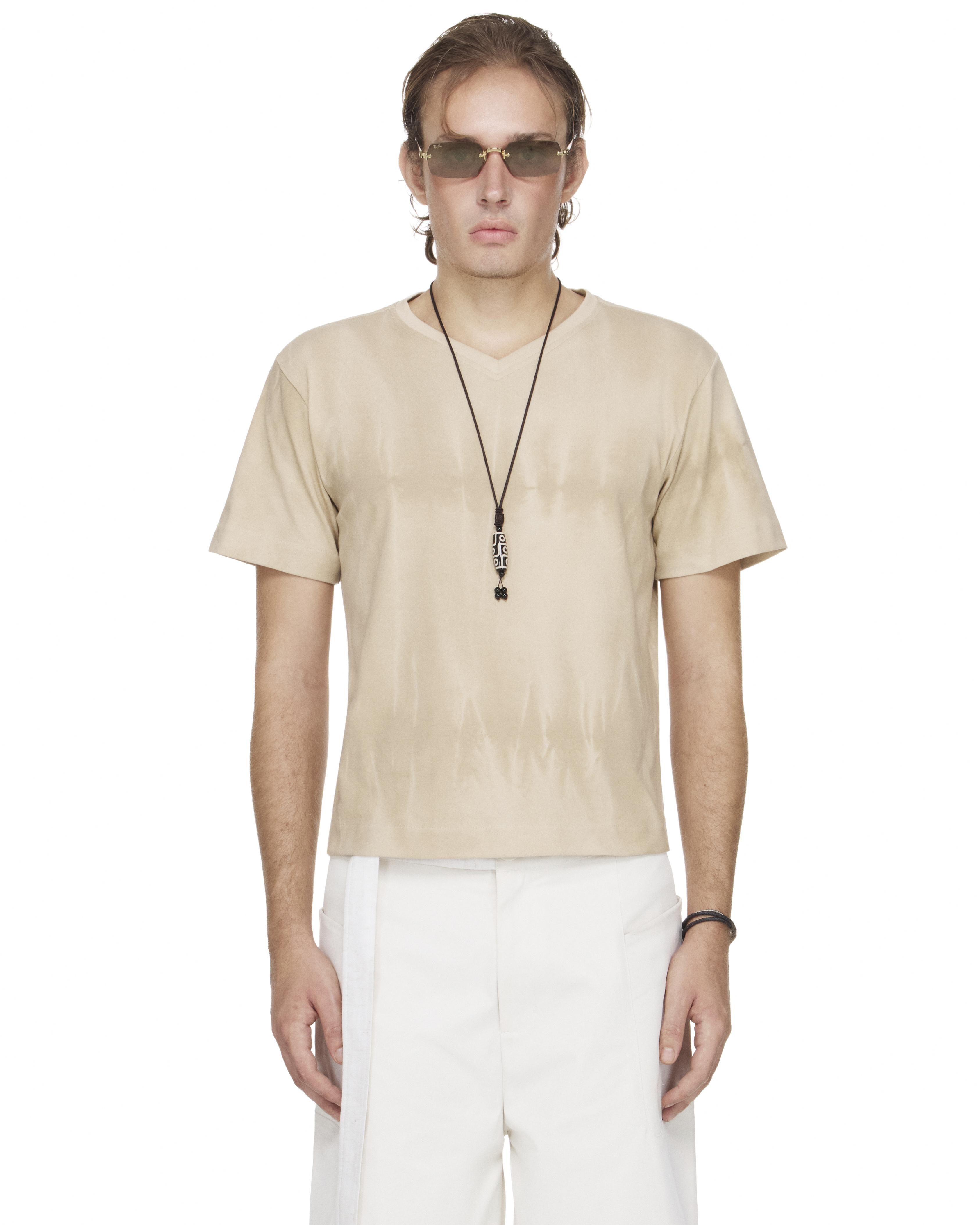 BEUTER® MS CLASSIC V-NECK T-SHIRT - SAND