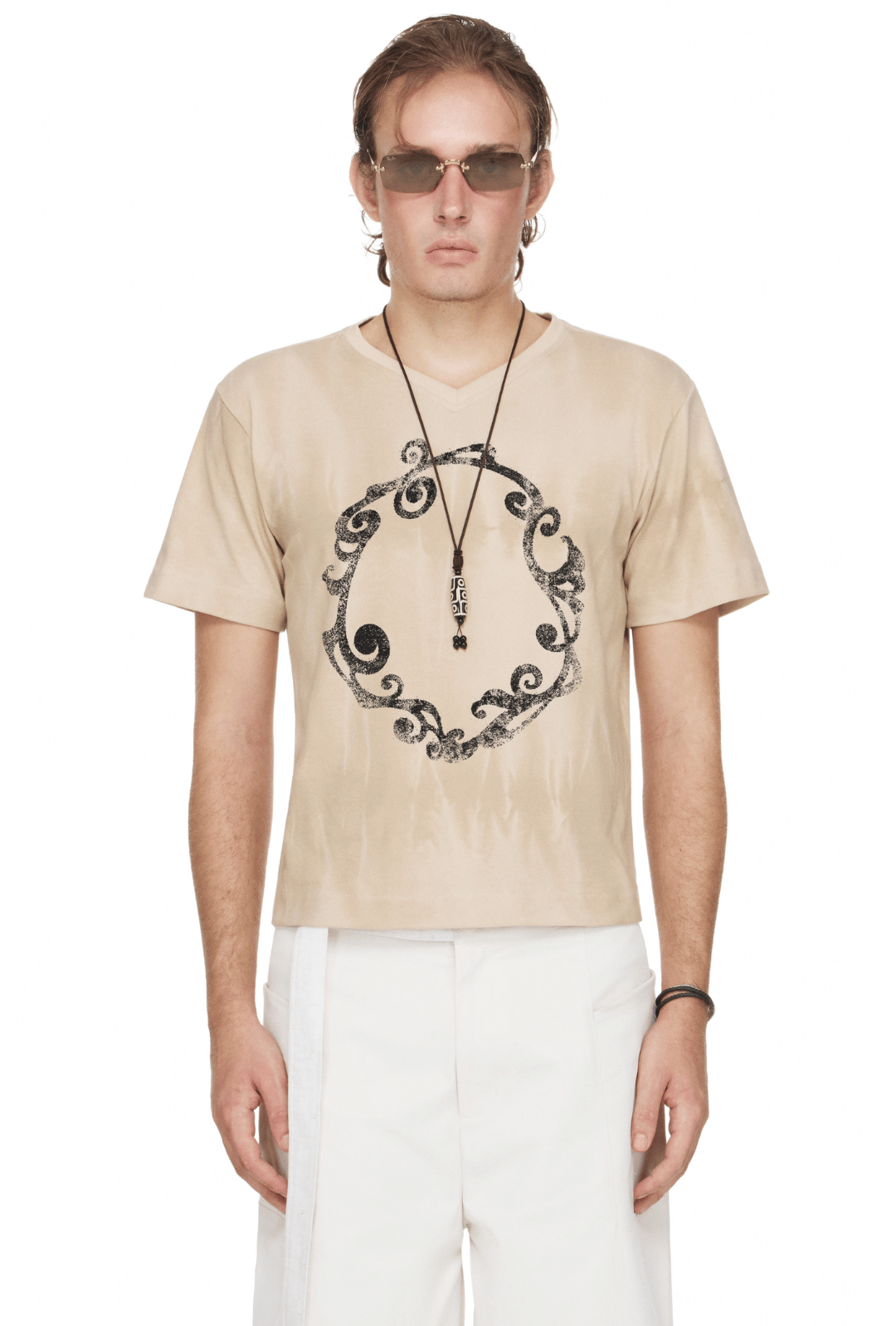 BEUTER® MS CLASSIC V-NECK T-SHIRT - SAND
