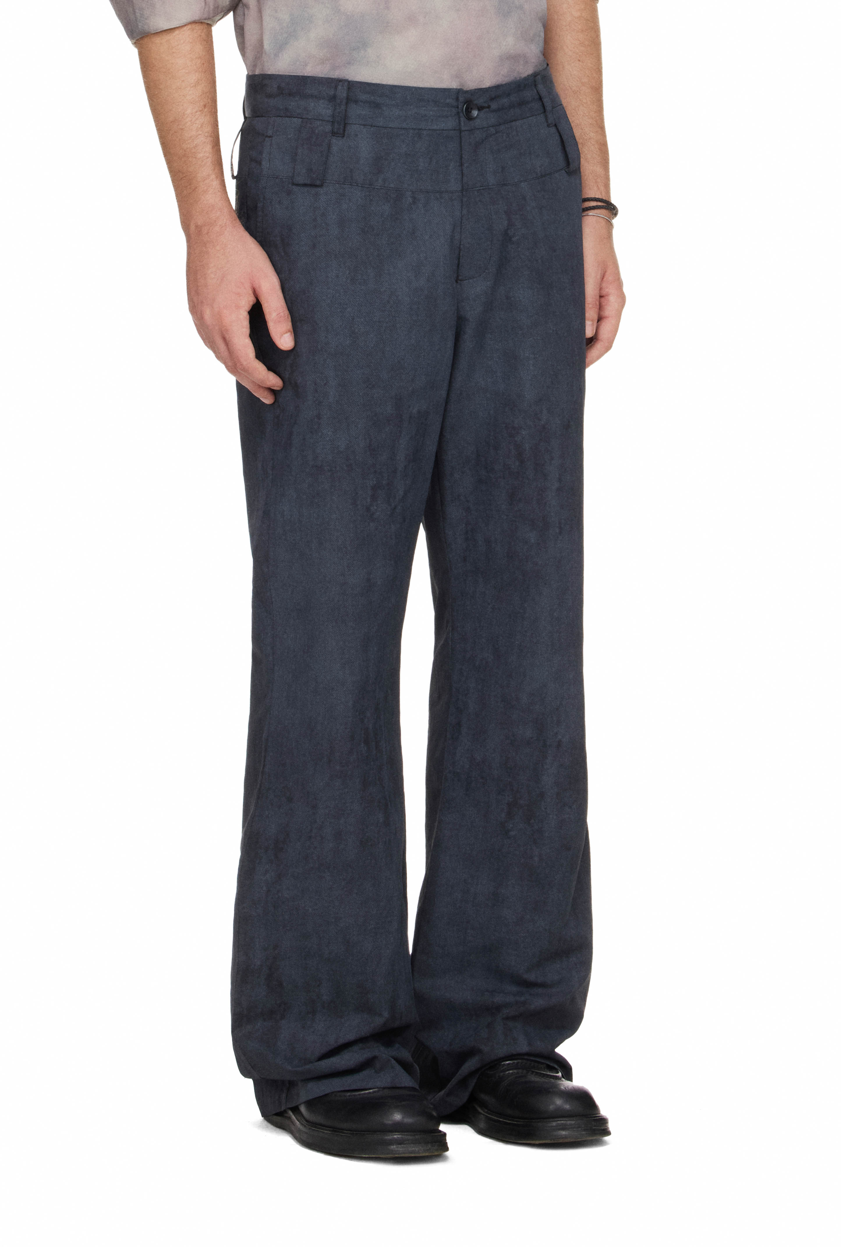 BEUTER® DOUBLE-WAIST FLARE PANTS - NAVY