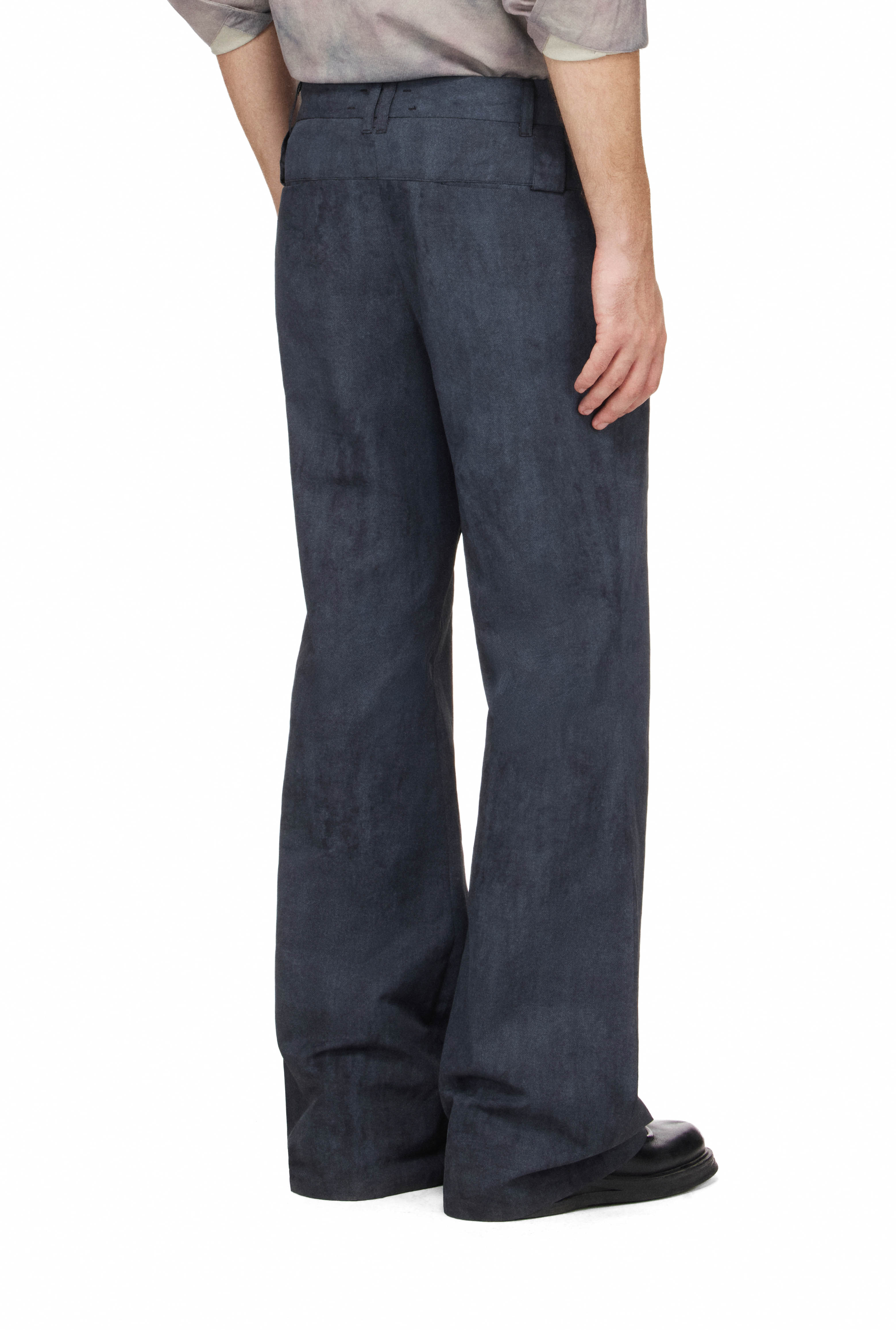 BEUTER® DOUBLE-WAIST FLARE PANTS - NAVY