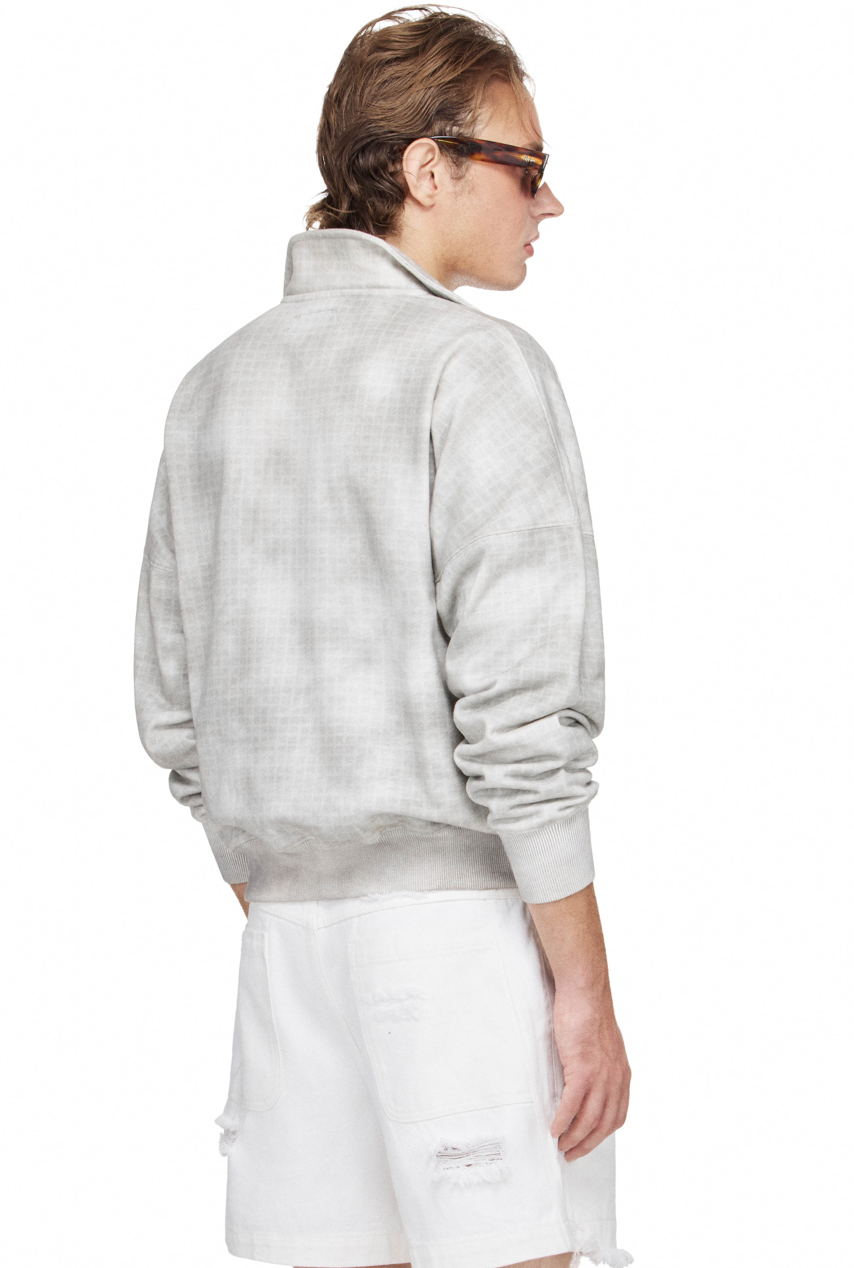 BEUTER® MS DUST CHECK HALF-ZIP SWEATER - GREY