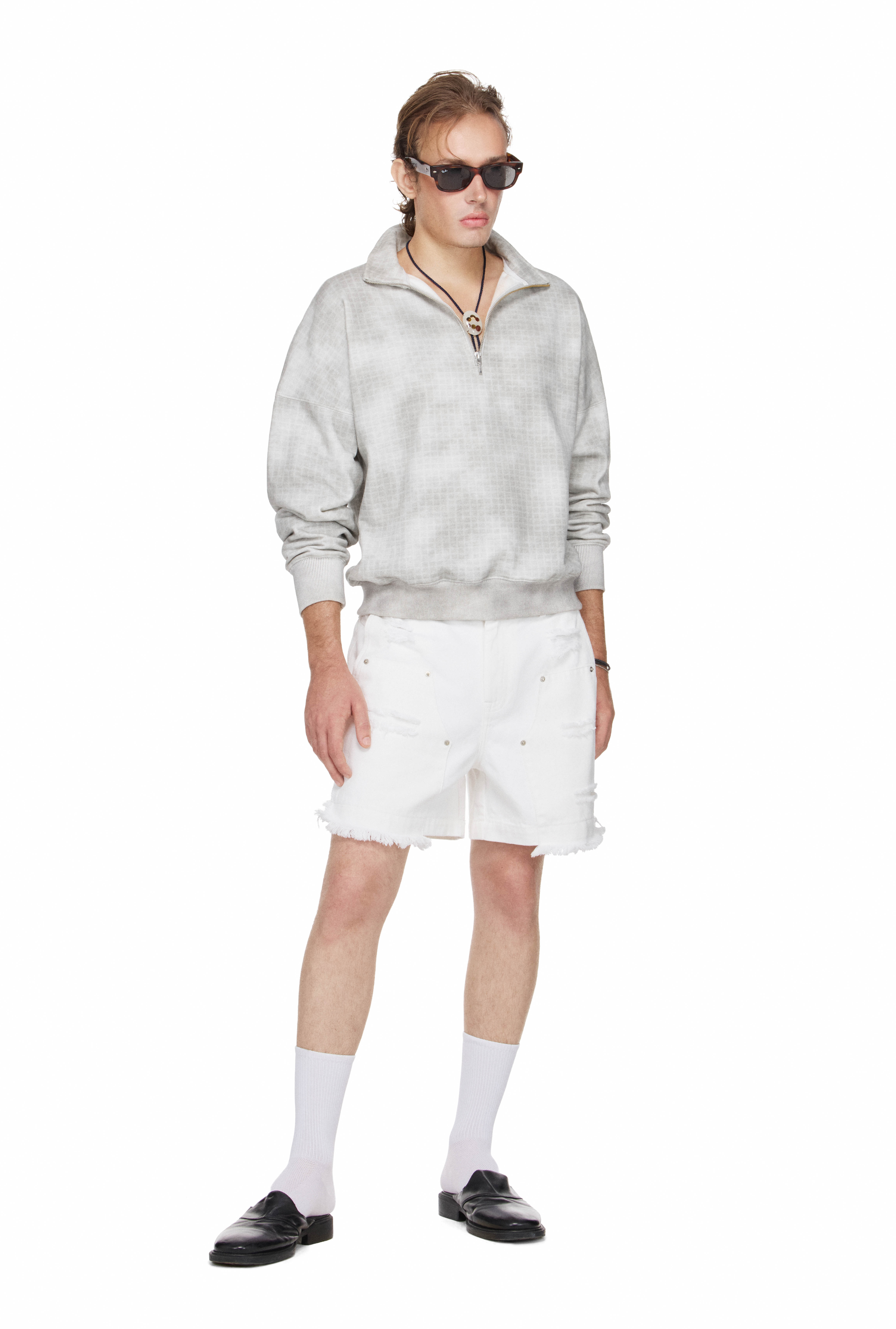 BEUTER® MS DUST CHECK HALF-ZIP SWEATER - GREY