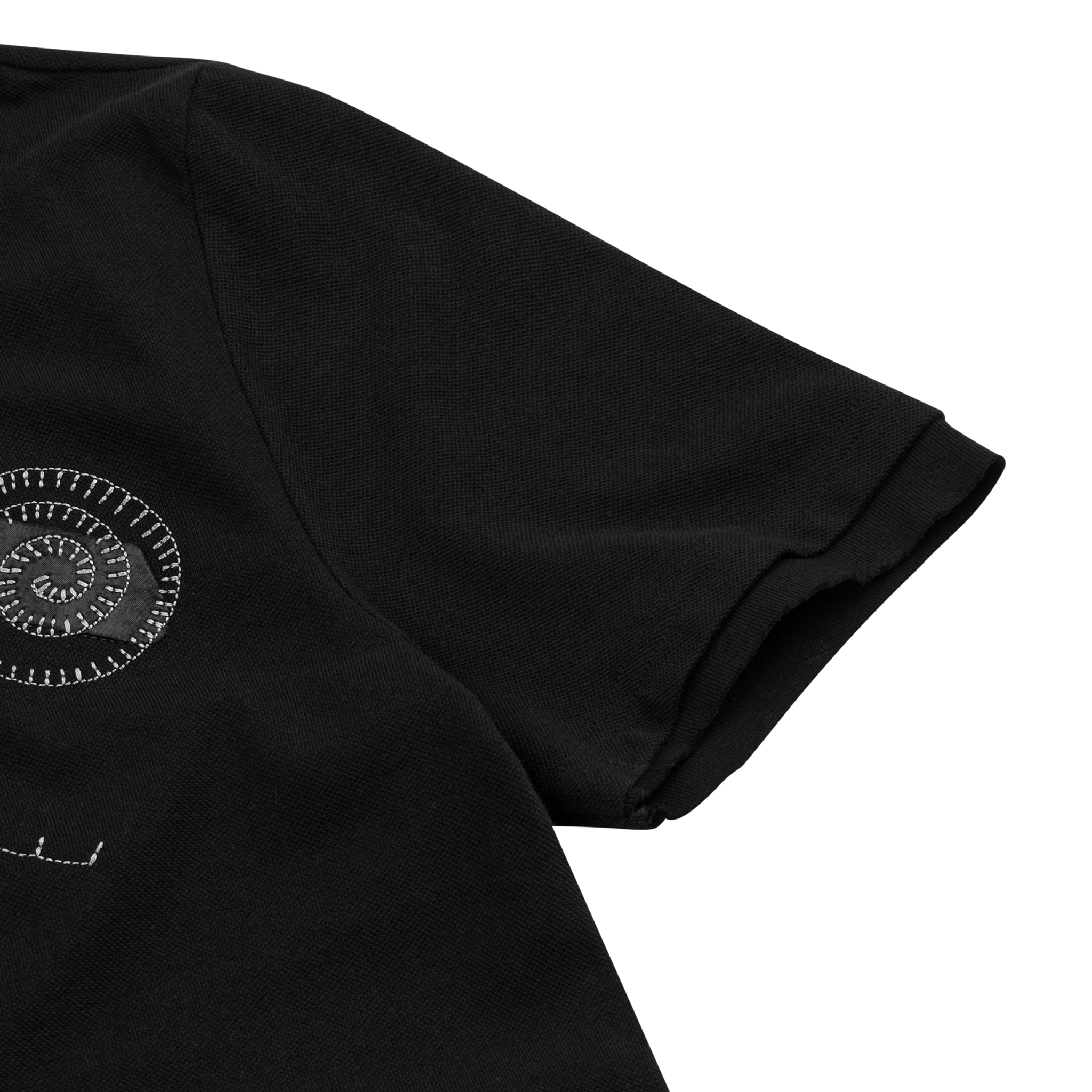 BEUTER® MS EMBROIDERED ‘Spiral Label’ SLIM POLO - BLACK