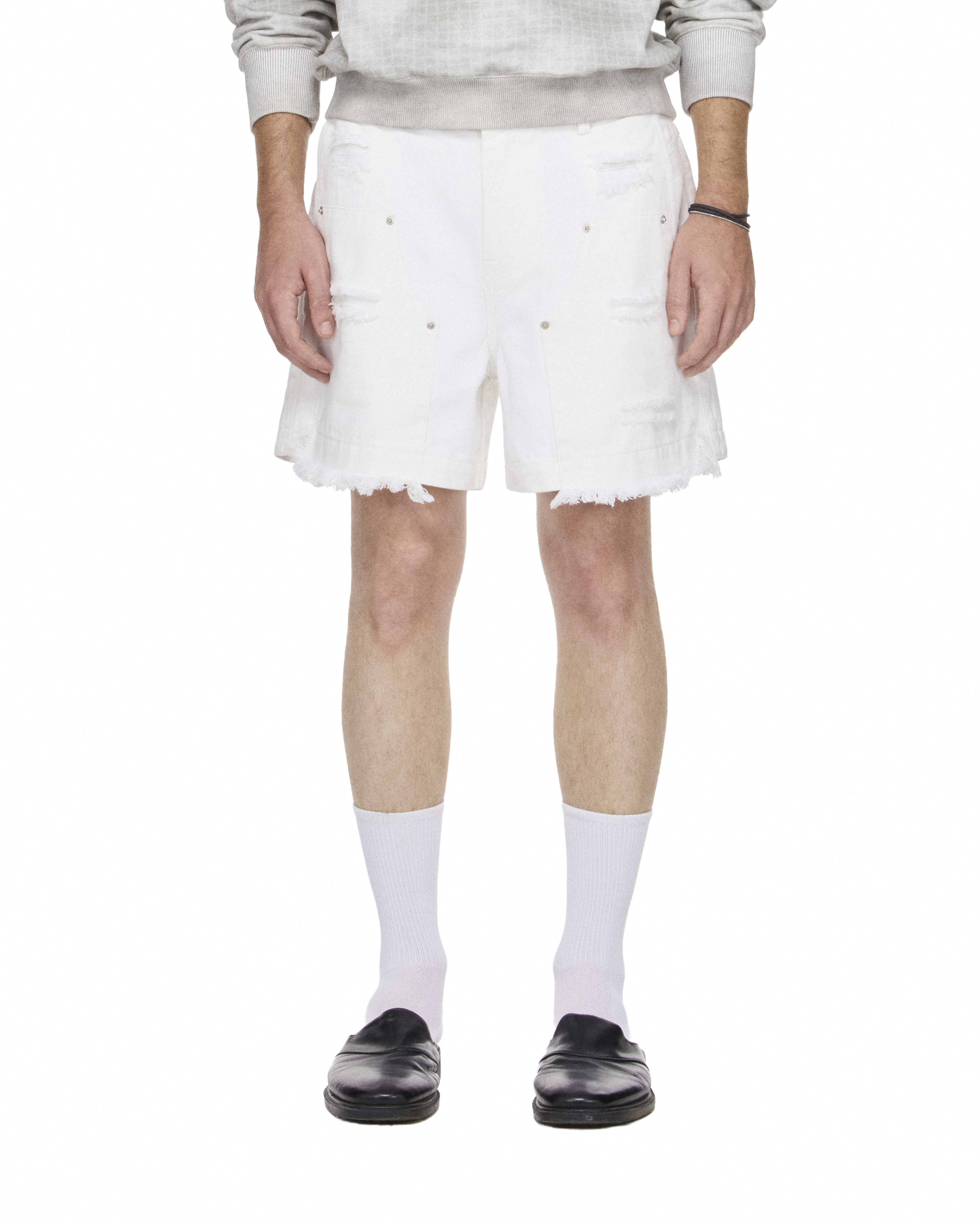 BEUTER® MS PATCHWORK DENIM SHORTS - IVORY