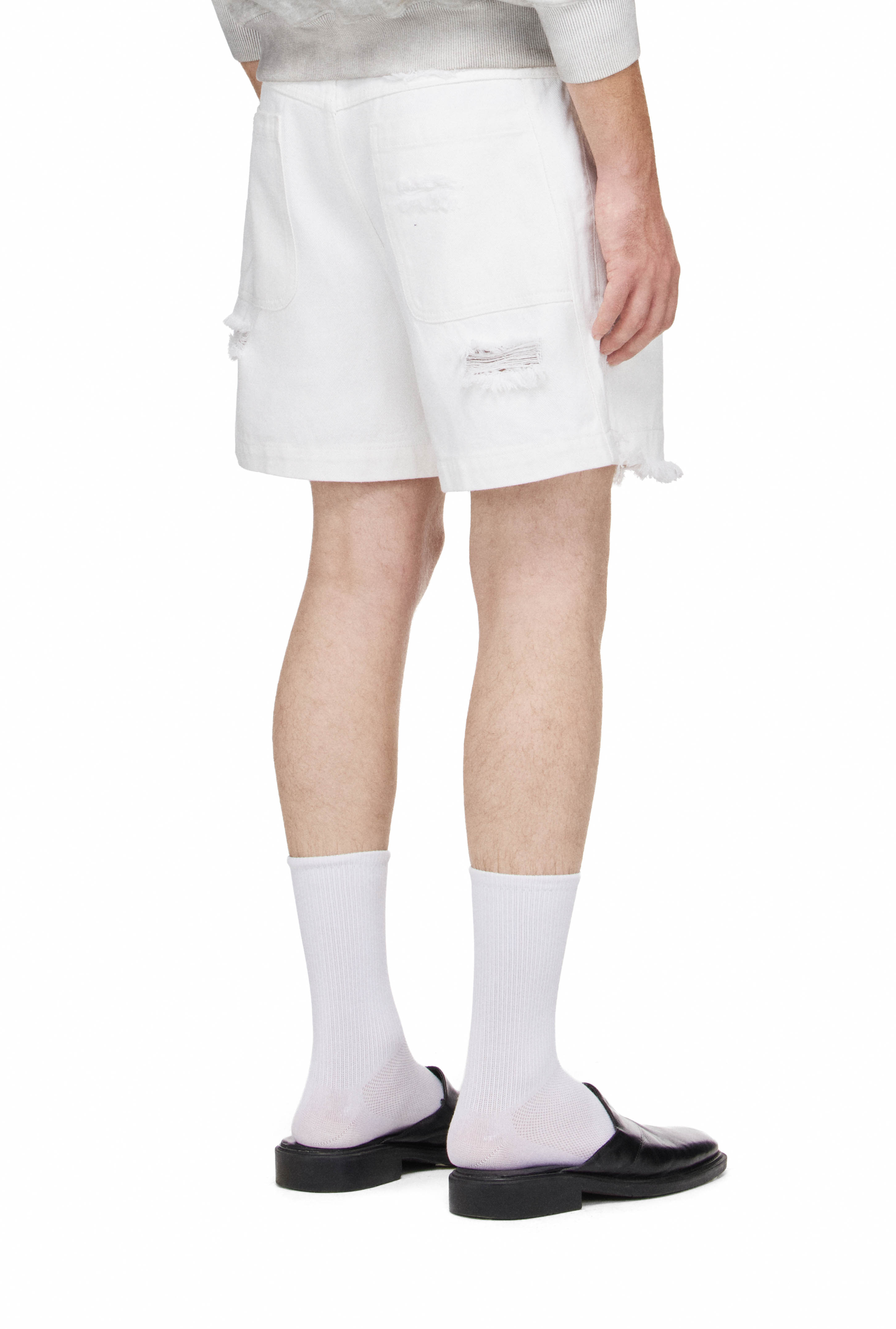 BEUTER® MS PATCHWORK DENIM SHORTS - IVORY