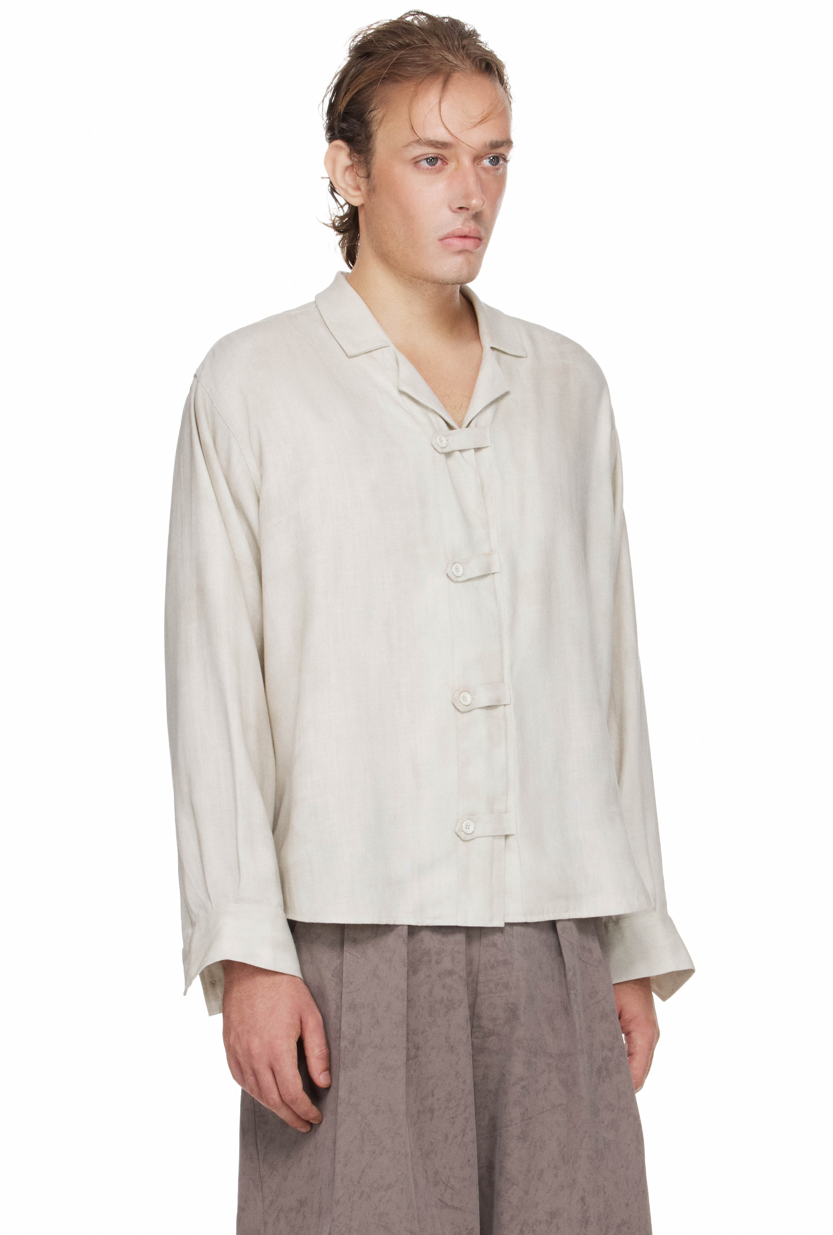 BEUTER® MS RELAXED BELTED SHIRT - CLOUD DANCER