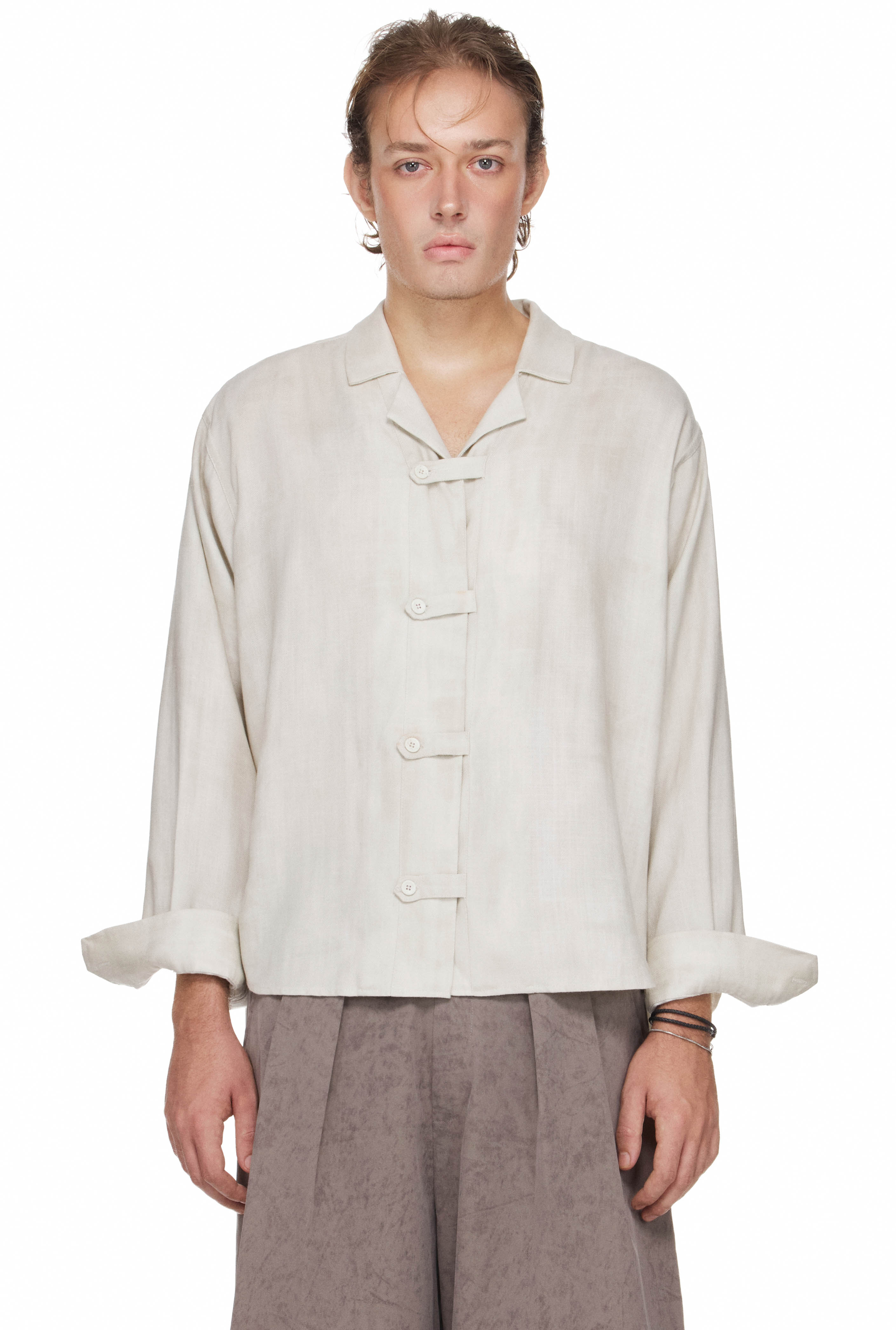 BEUTER® MS RELAXED BELTED SHIRT - CLOUD DANCER