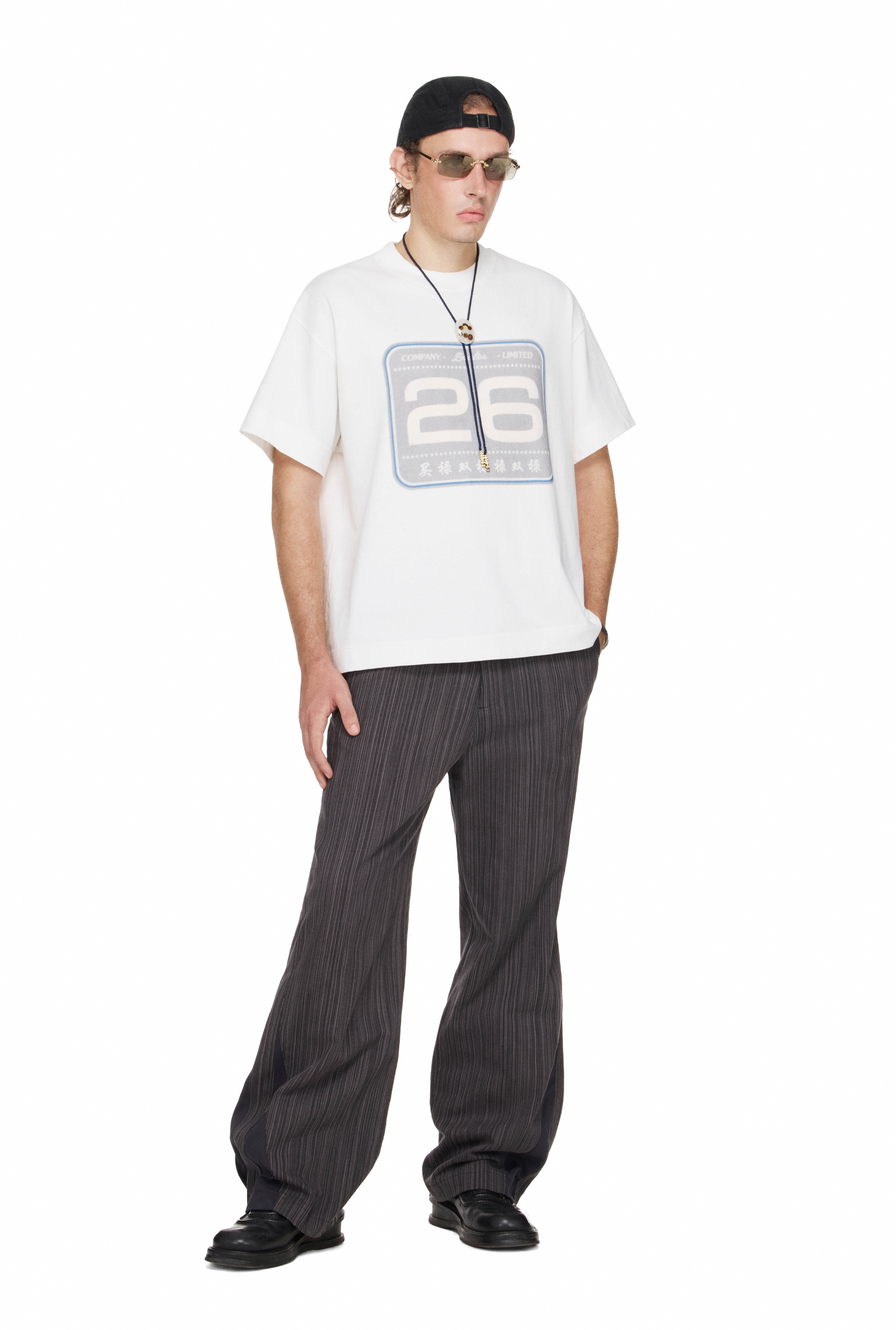BEUTER® MS STRIPE SPLIT PANTS - ONYX