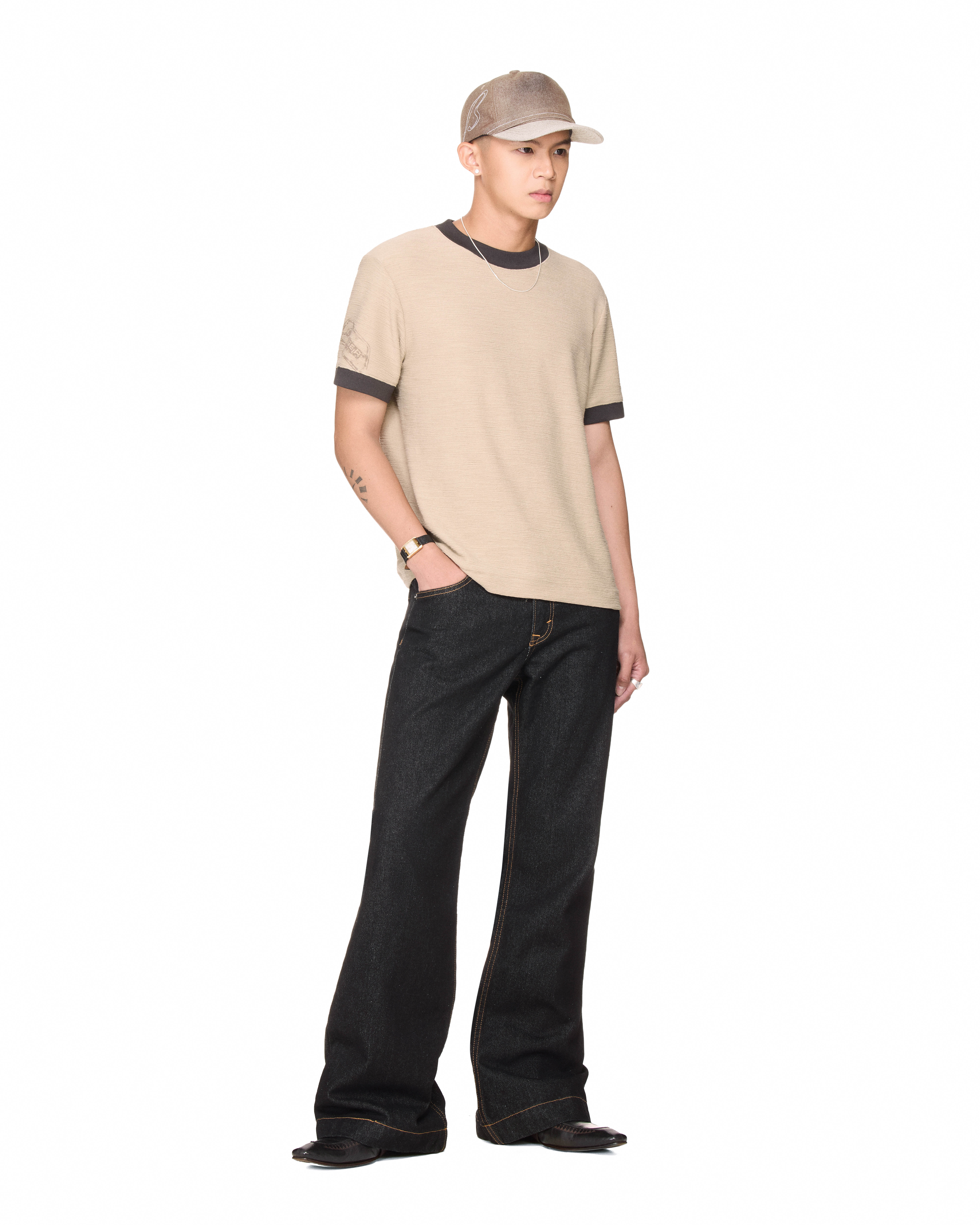BEUTER® RINGER T-SHIRT - GRULLO