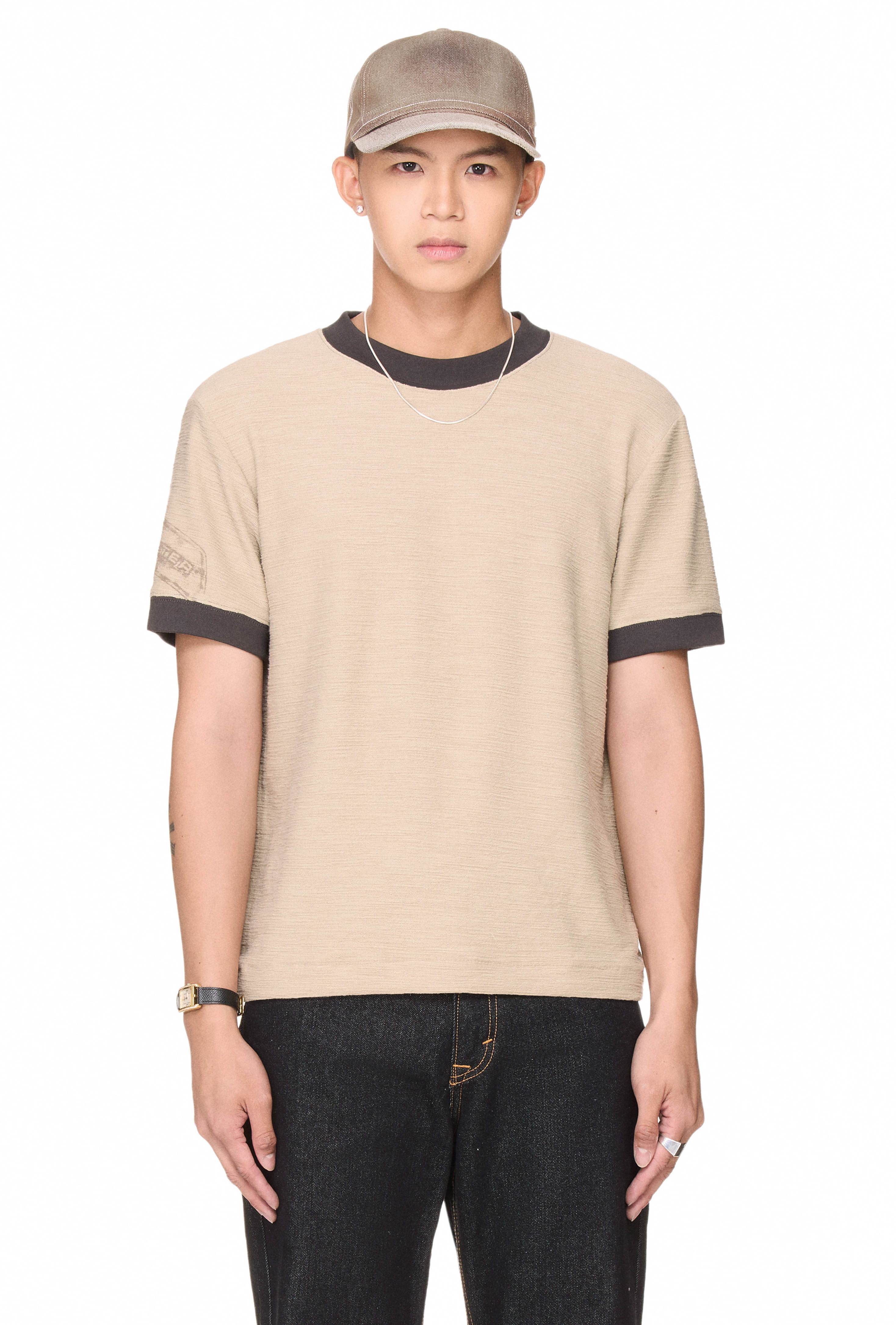 BEUTER® RINGER T-SHIRT - GRULLO